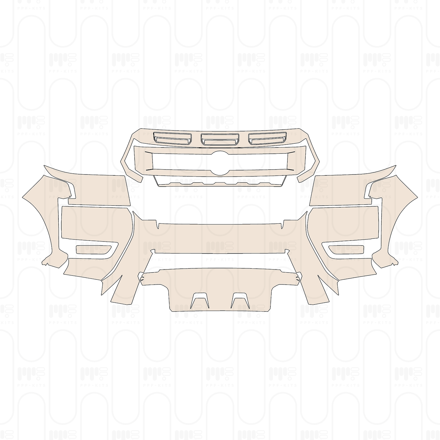 Voorgesneden PPF Nissan Frontier Crew Cab Pro-X 2025