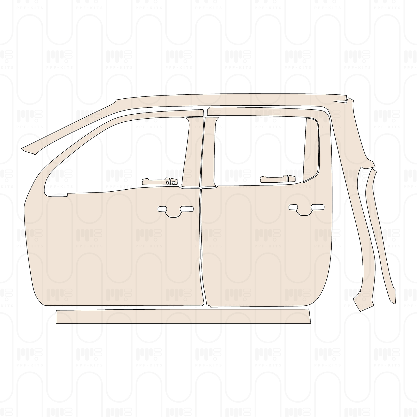 Voorgesneden PPF Nissan Frontier Crew Cab Pro-4X 2022