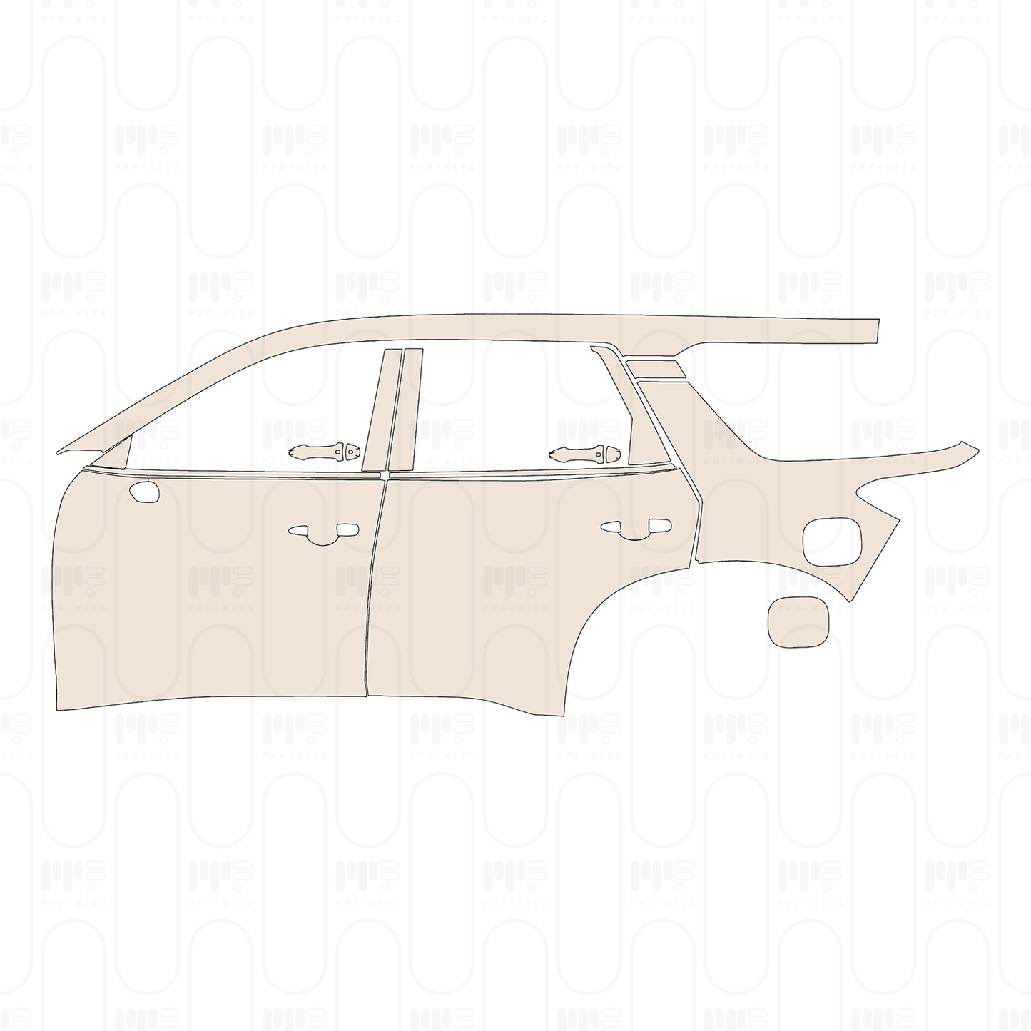 Voorgesneden PPF Nissan Pathfinder S 2023