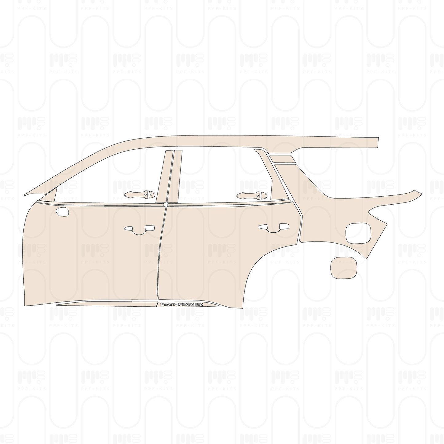 Voorgesneden PPF Nissan Pathfinder Platinum 2023