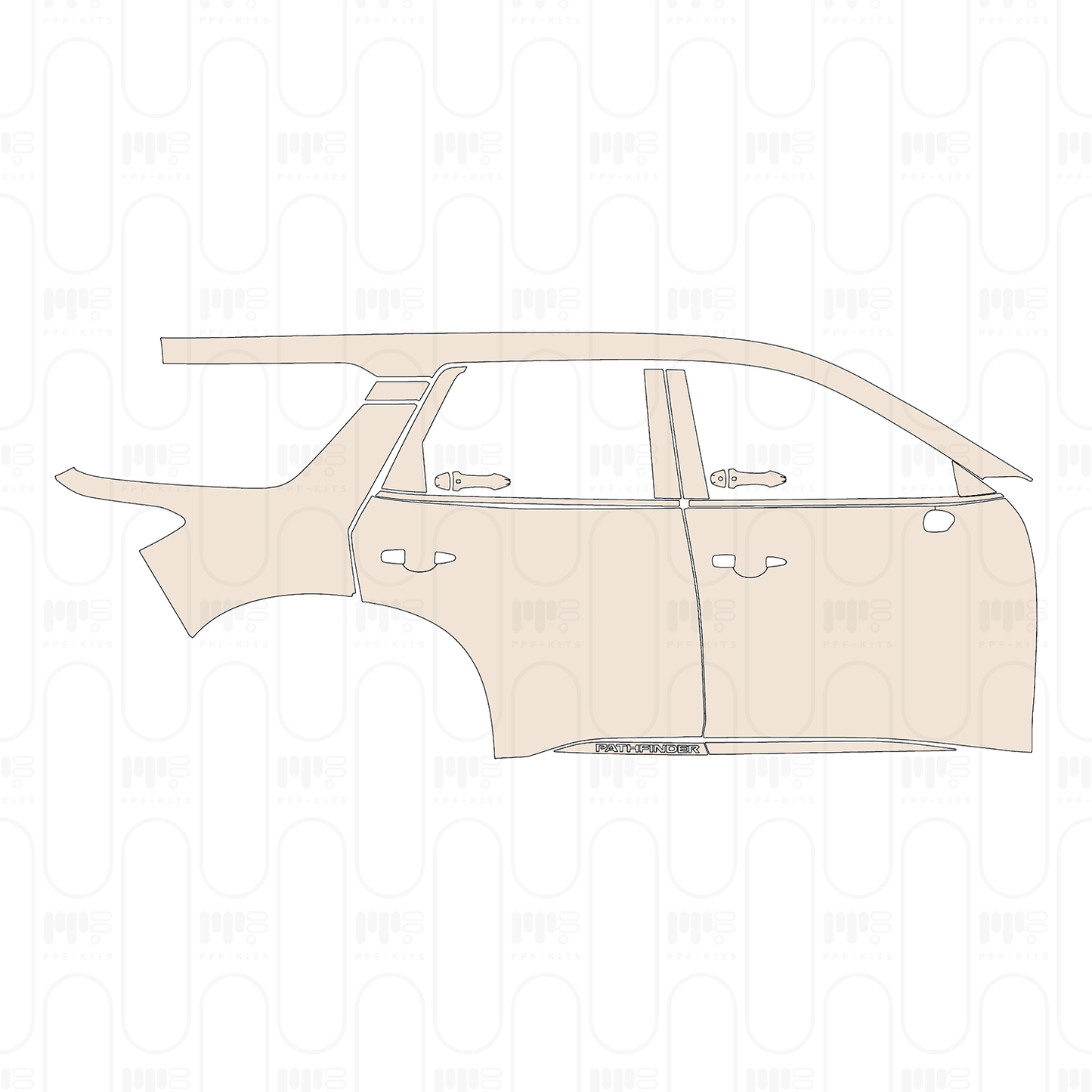 Voorgesneden PPF Nissan Pathfinder Platinum 2023