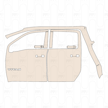 Voorgesneden PPF Nissan Titan Crew Cab Platinum 2022