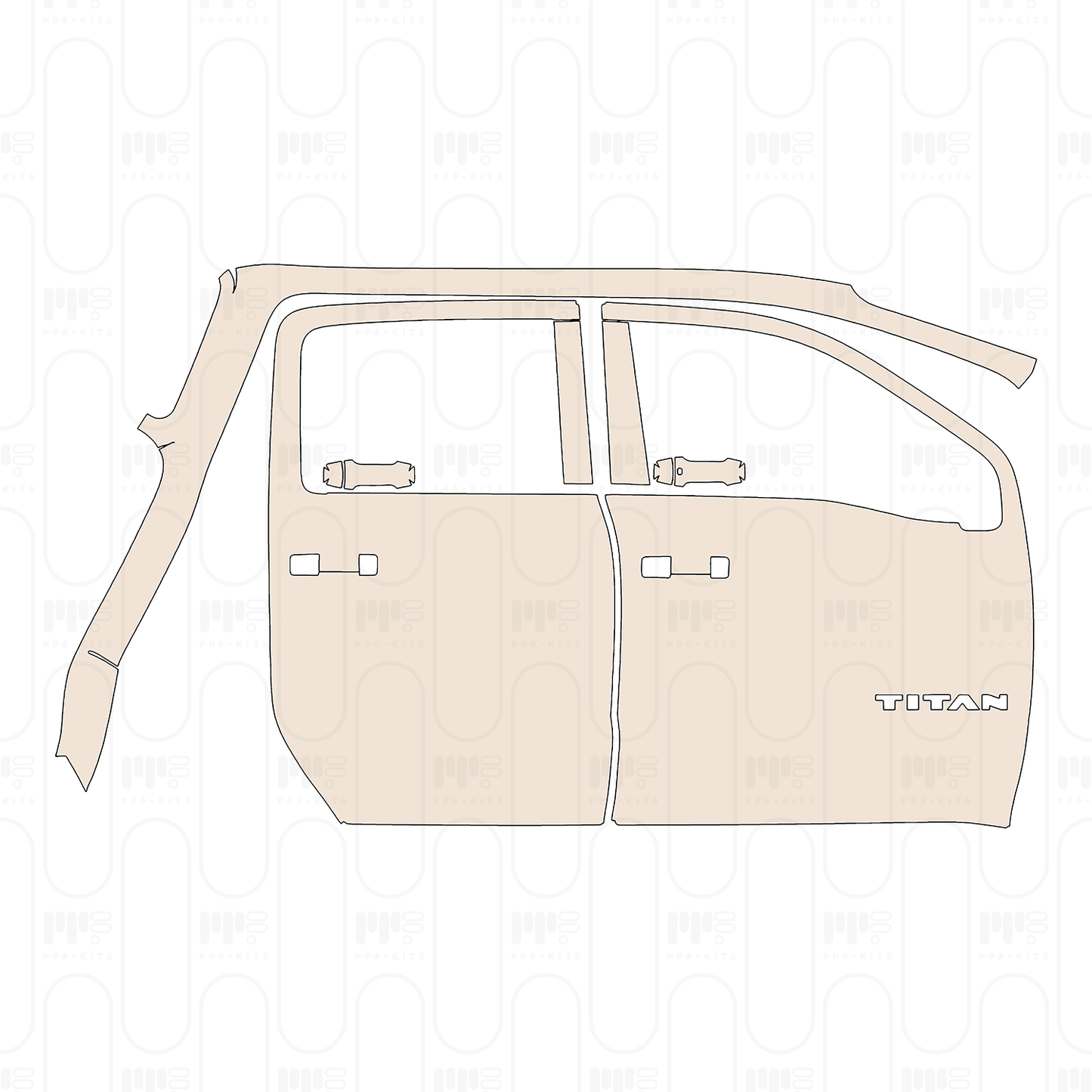 Voorgesneden PPF Nissan Titan Crew Cab Platinum 2022