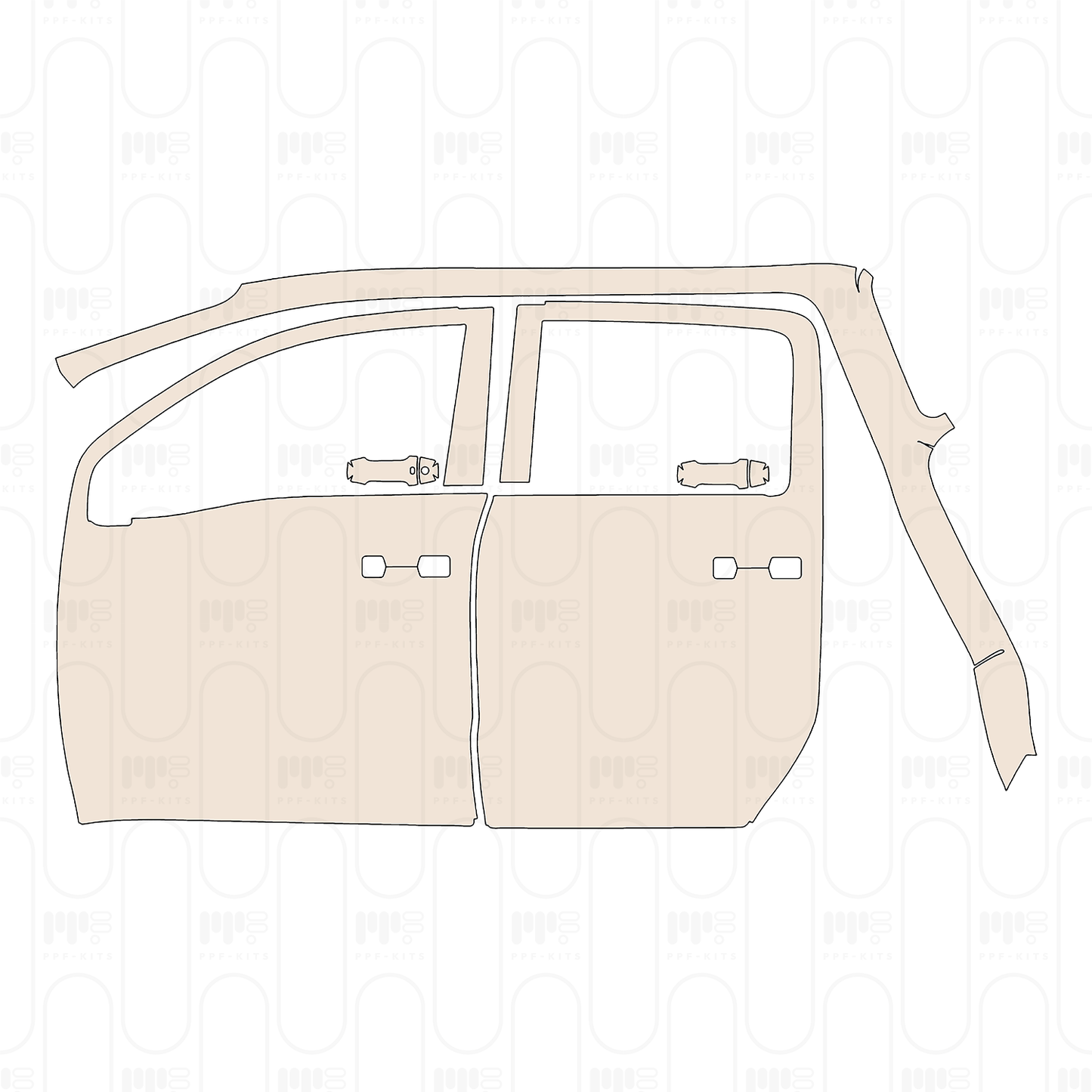 Voorgesneden PPF Nissan Titan Crew Cab Platinum 2022