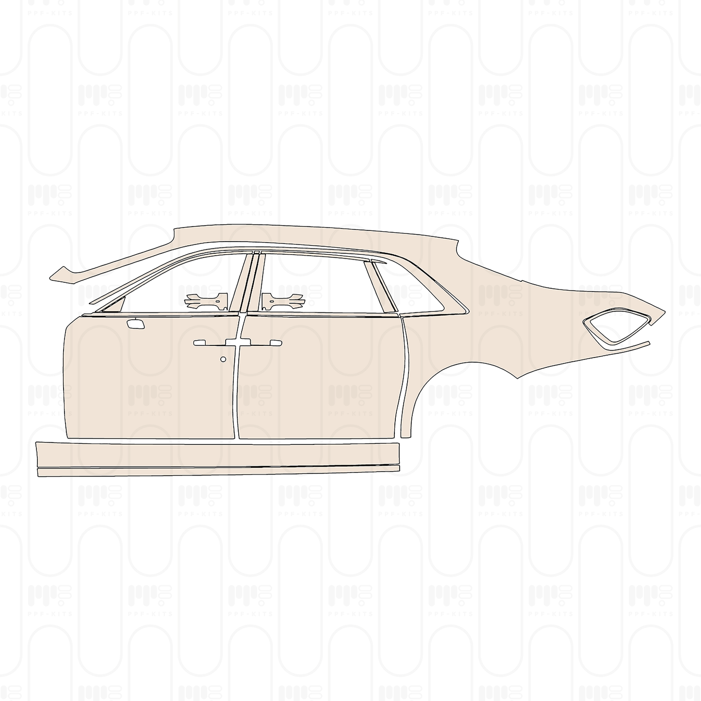 Voorgesneden PPF Rolls-Royce Ghost Extended Wheelbase 2023