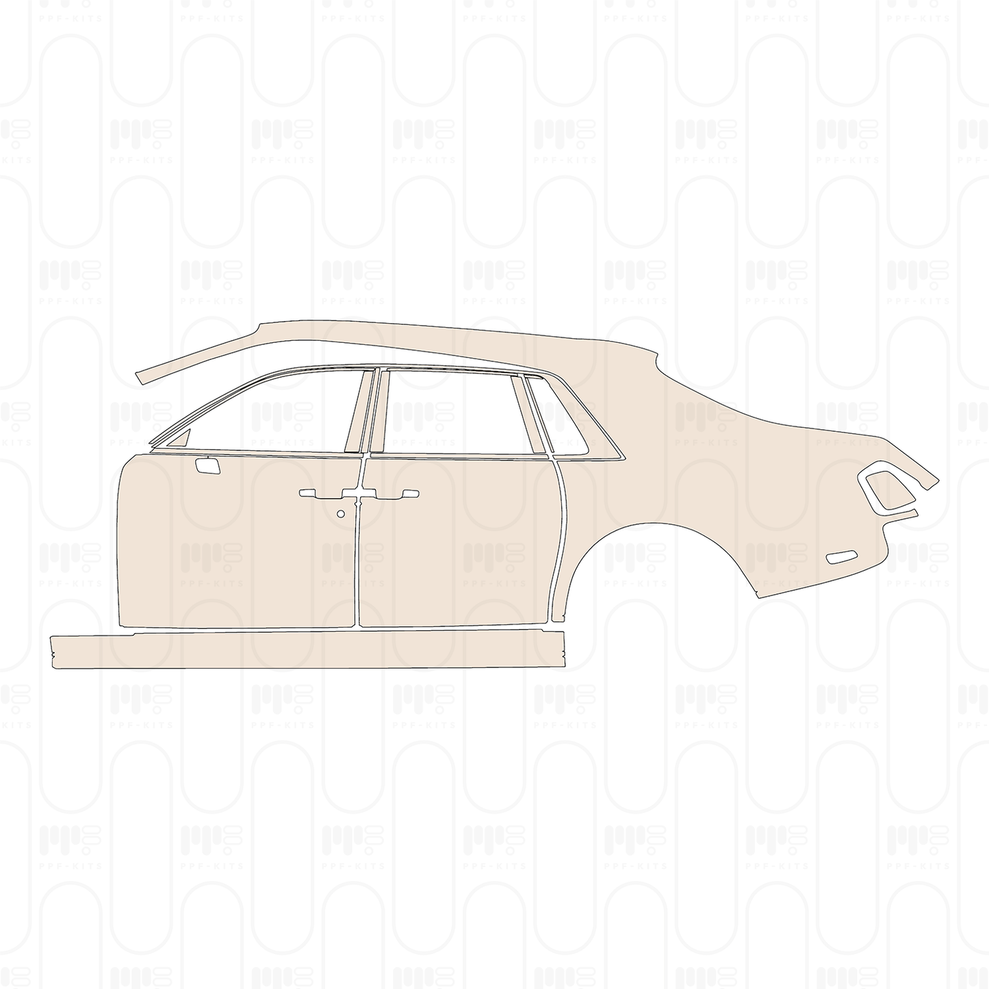 Voorgesneden PPF Rolls-Royce Phantom Sedan Standard Wheelbase 2020