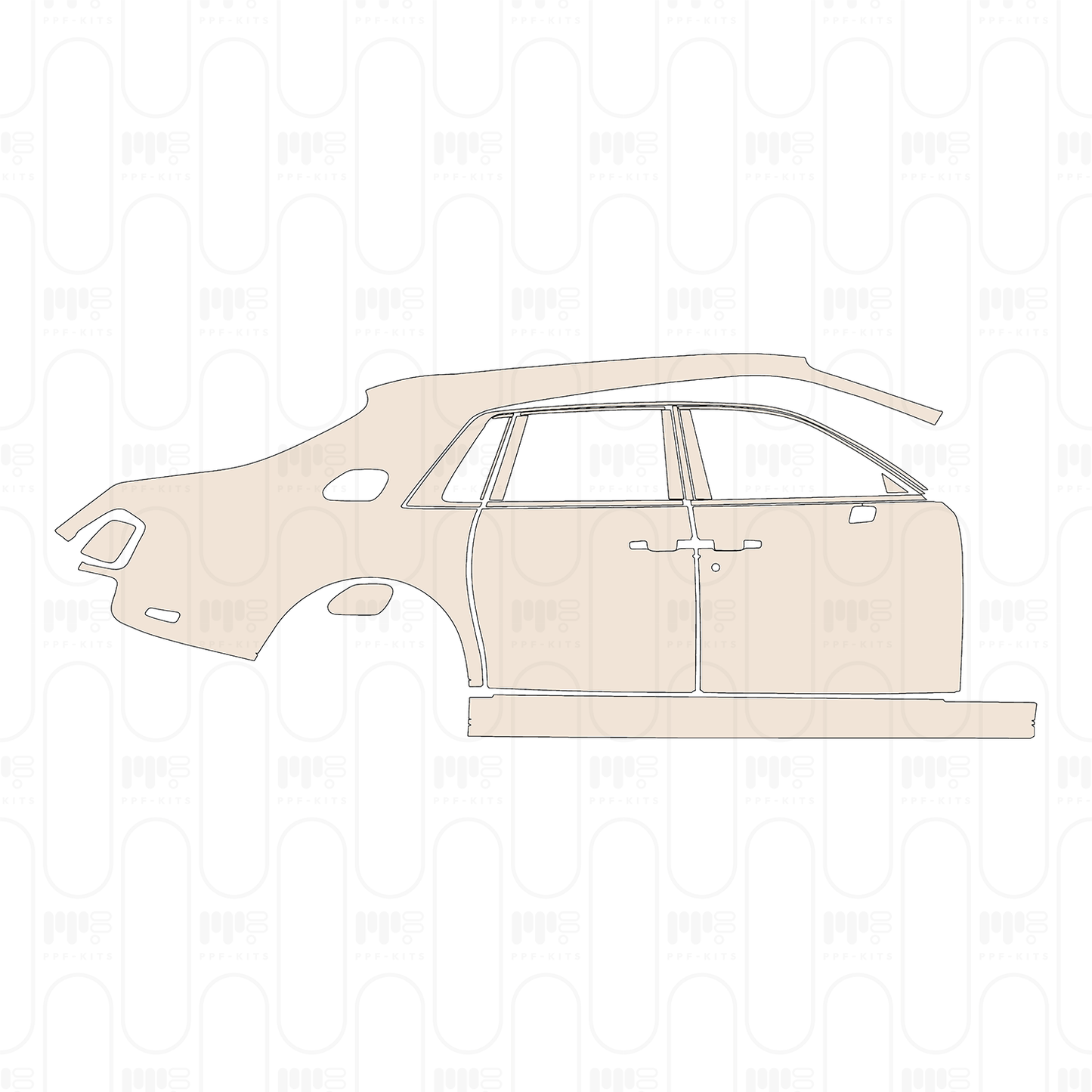 Voorgesneden PPF Rolls-Royce Phantom Sedan Standard Wheelbase 2020