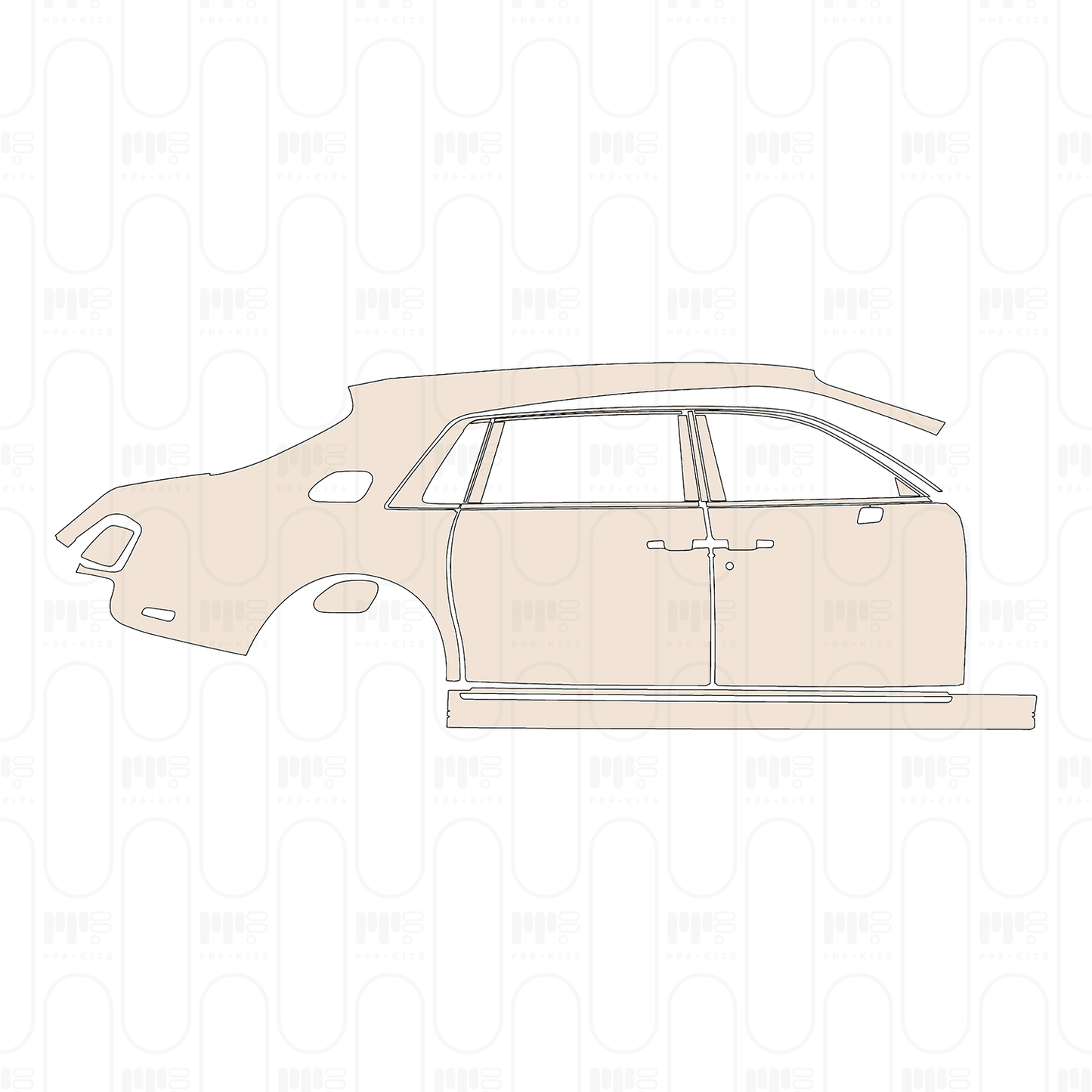 Voorgesneden PPF Rolls-Royce Phantom Sedan Extended Wheelbase 2024