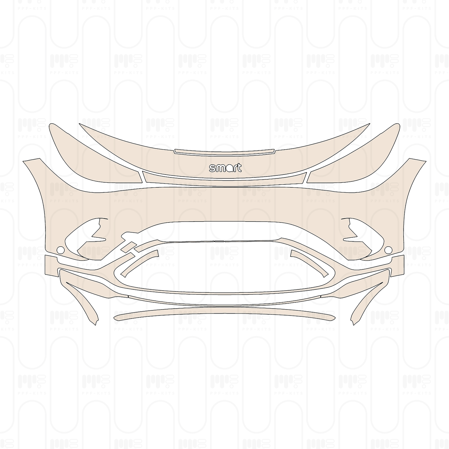Voorgesneden PPF Smart #3 Brabus 2023