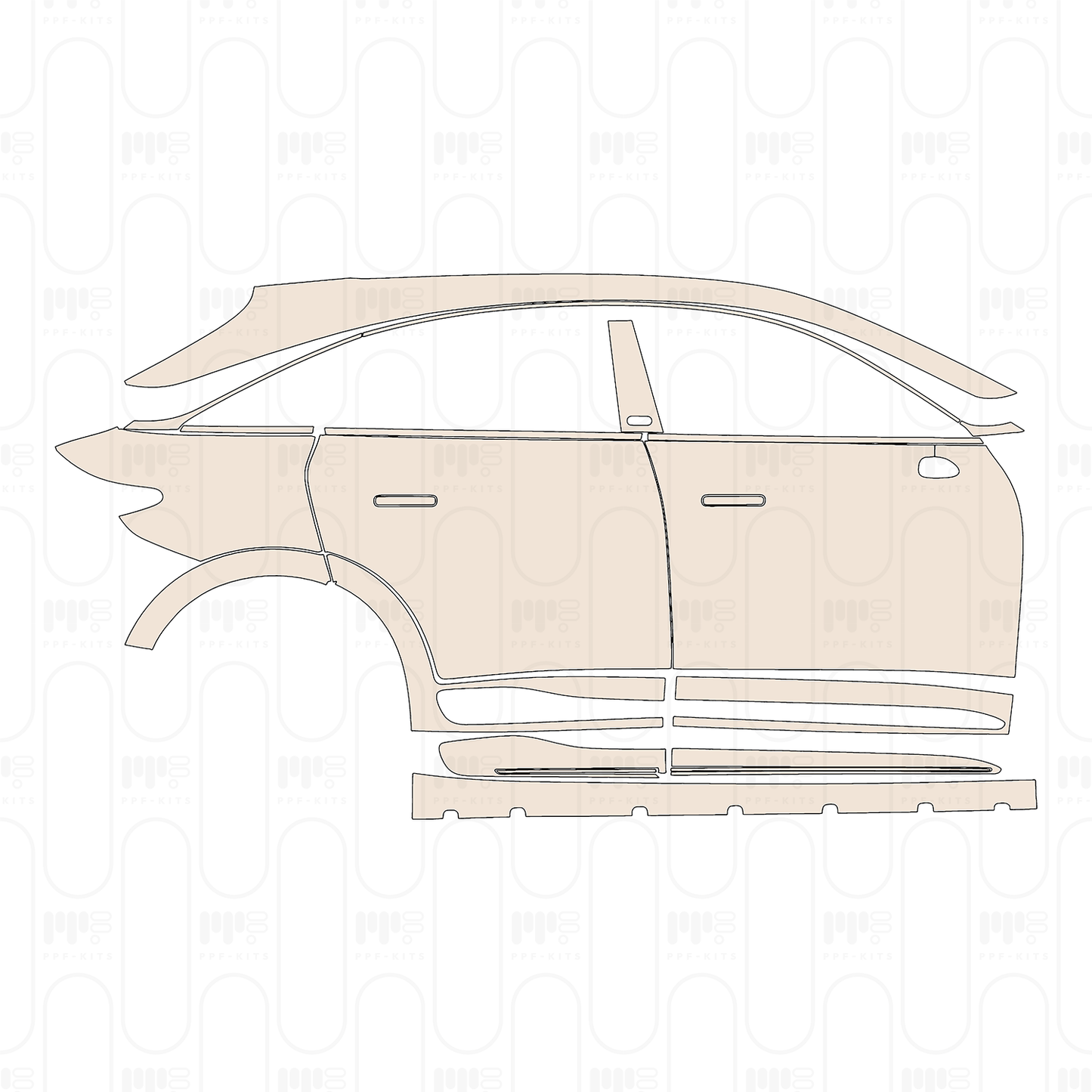 Voorgesneden PPF Smart #3 Brabus 2023