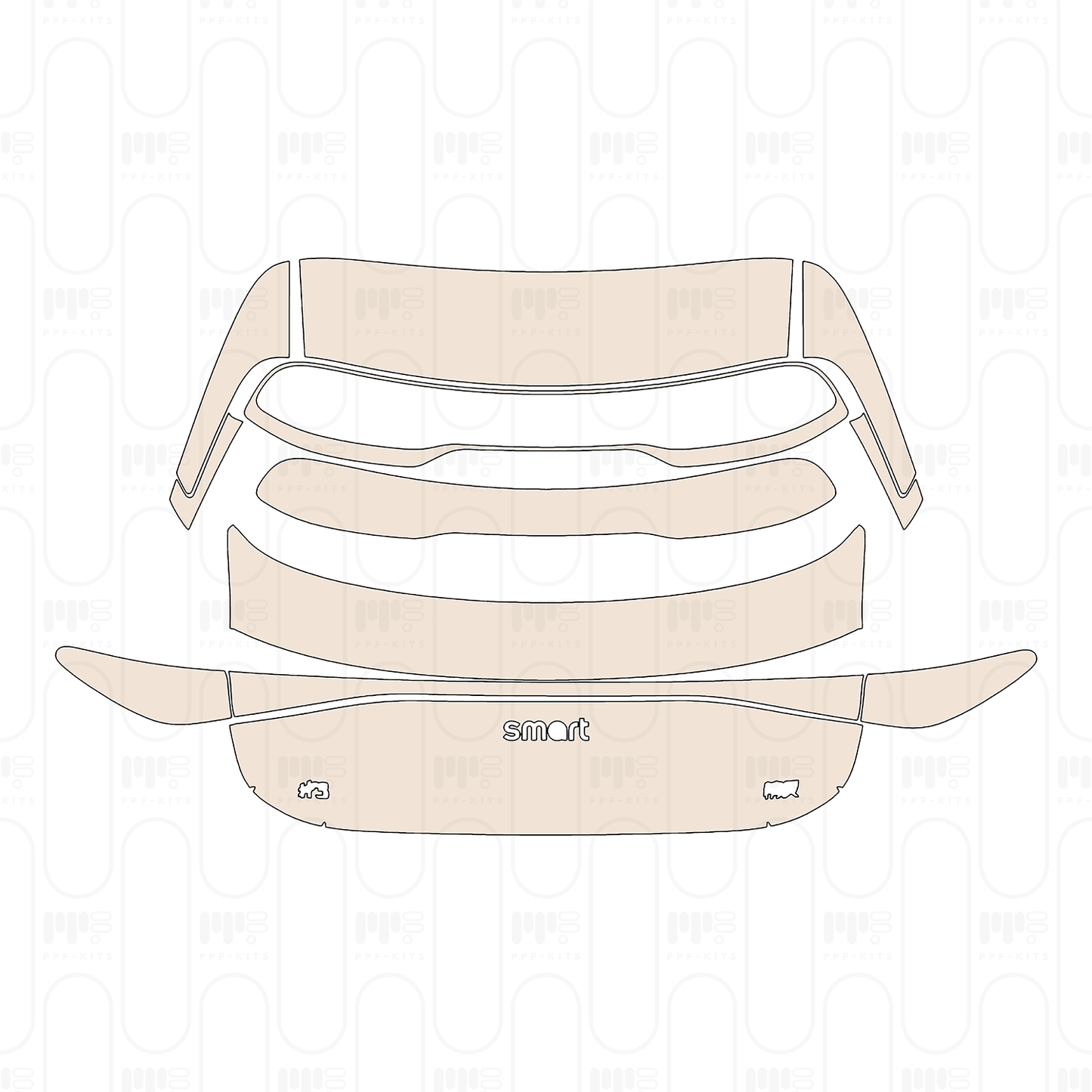 Voorgesneden PPF Smart #3 Brabus 2023