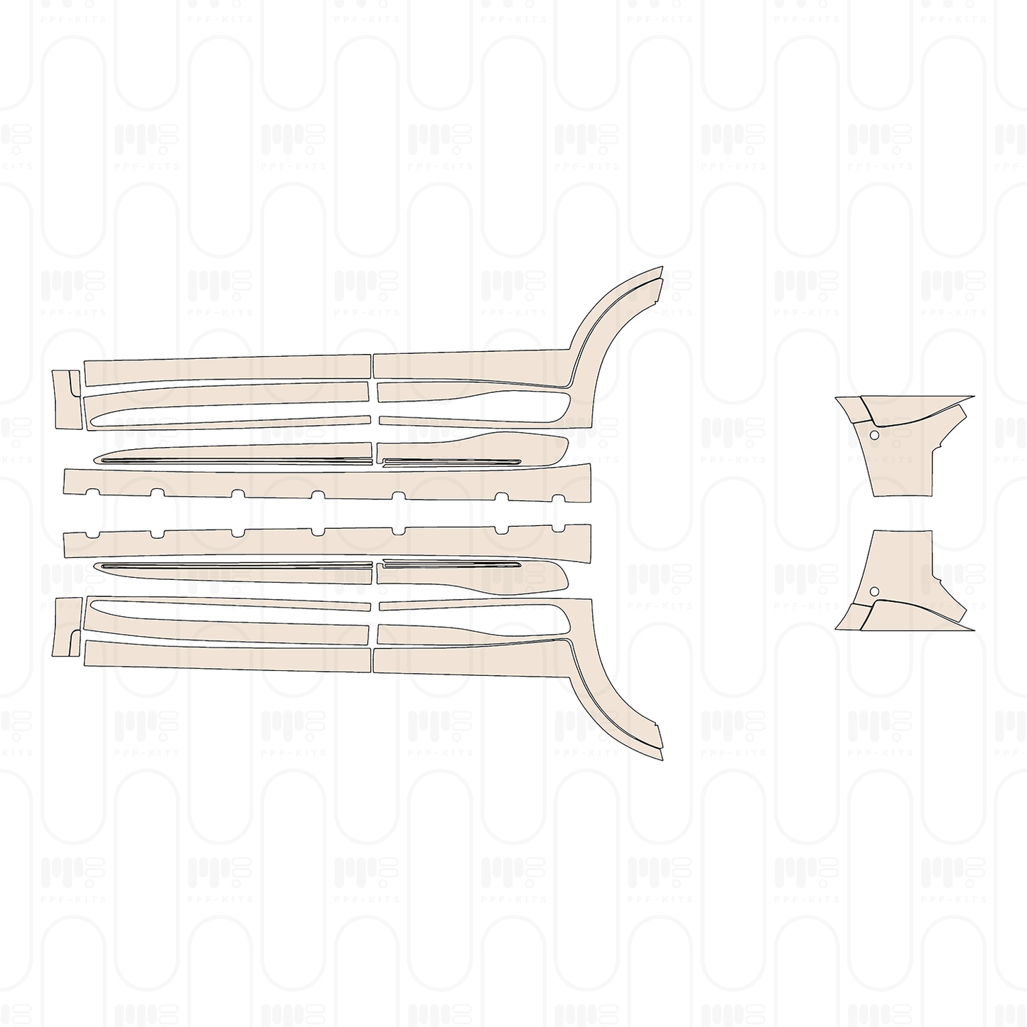 Voorgesneden PPF Smart #3 Brabus 2023