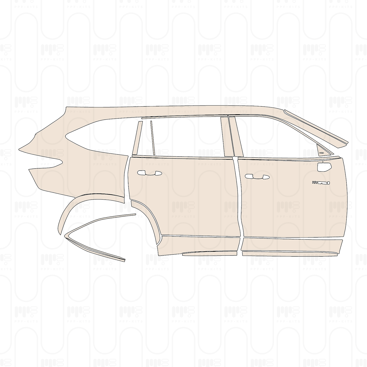 Voorgesneden PPF Toyota Crown Kluger 2023