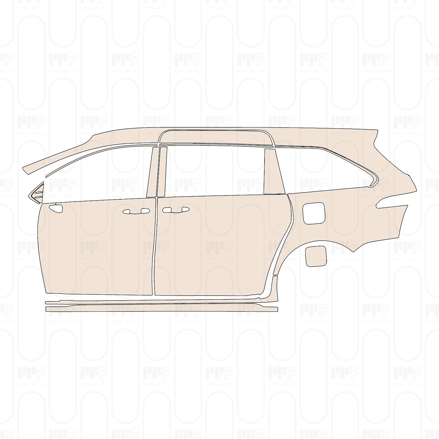 Voorgesneden PPF Toyota Sienna LE 2022
