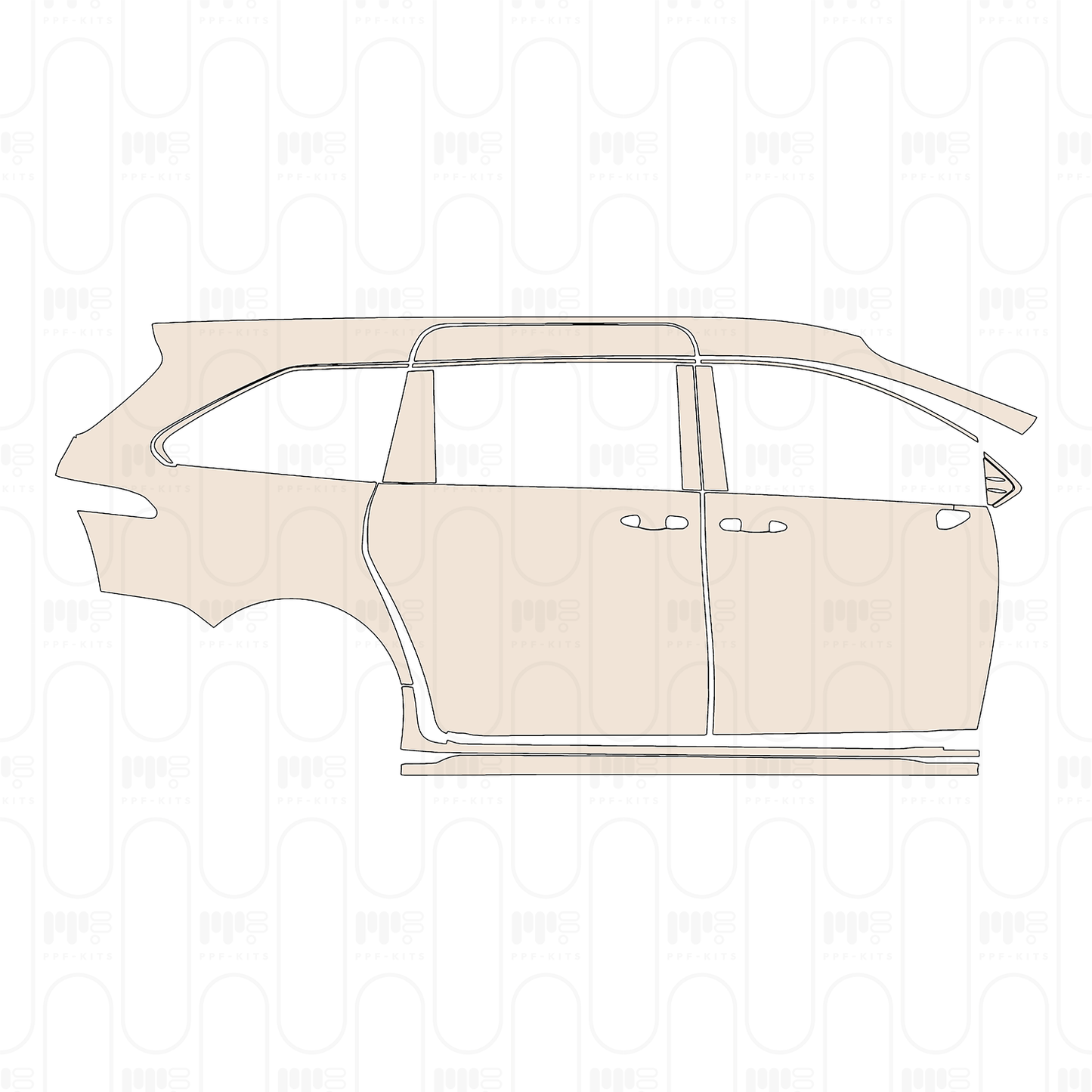 Voorgesneden PPF Toyota Sienna LE 2022