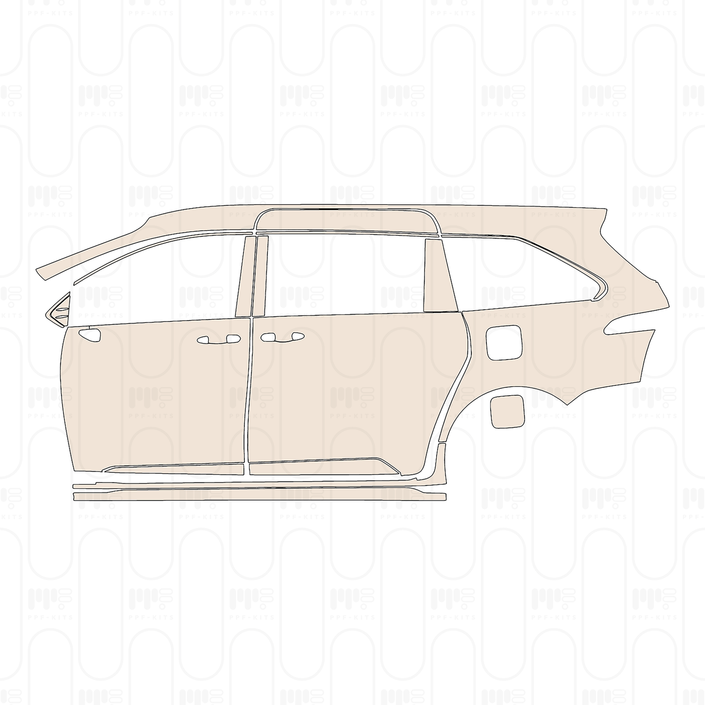 Voorgesneden PPF Toyota Sienna LE 2022
