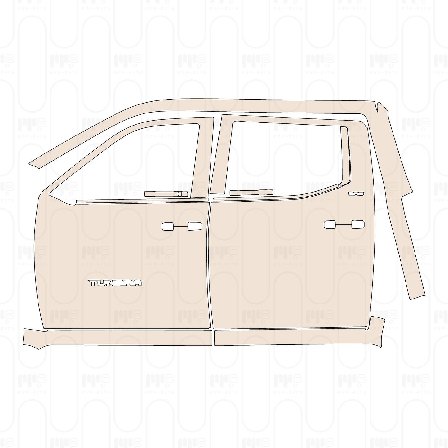 Voorgesneden PPF Toyota Tundra CrewMax SR5 2022
