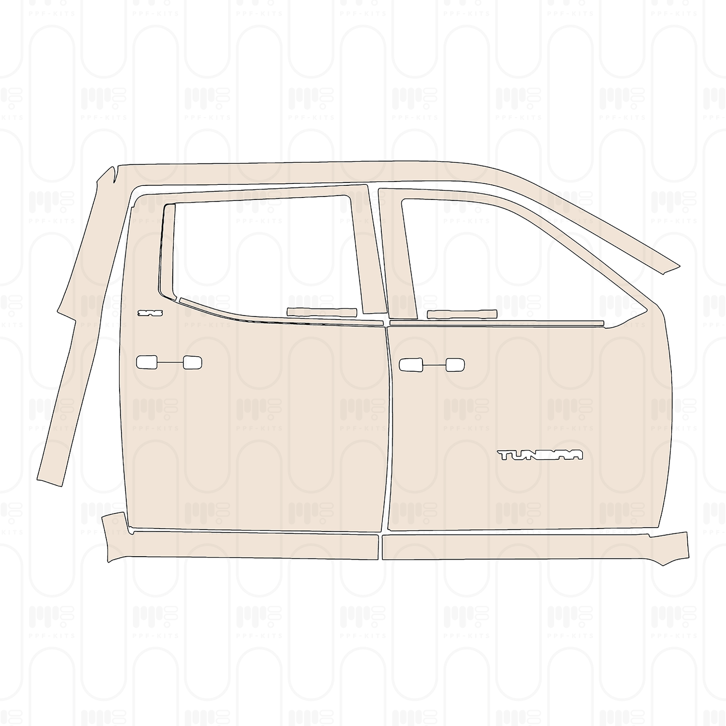 Voorgesneden PPF Toyota Tundra CrewMax SR5 2022