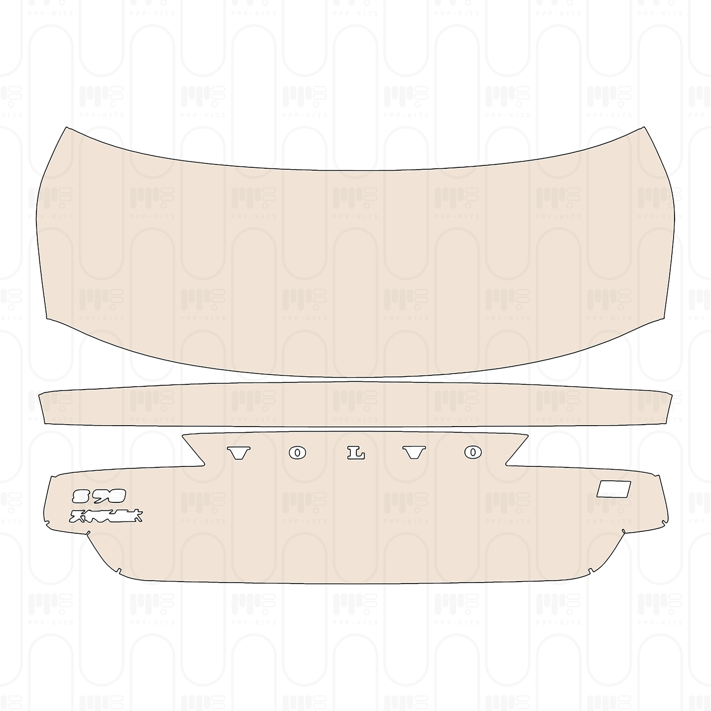 Voorgesneden PPF Volvo S90 Recharge Standard Wheelbase Inscription 2022