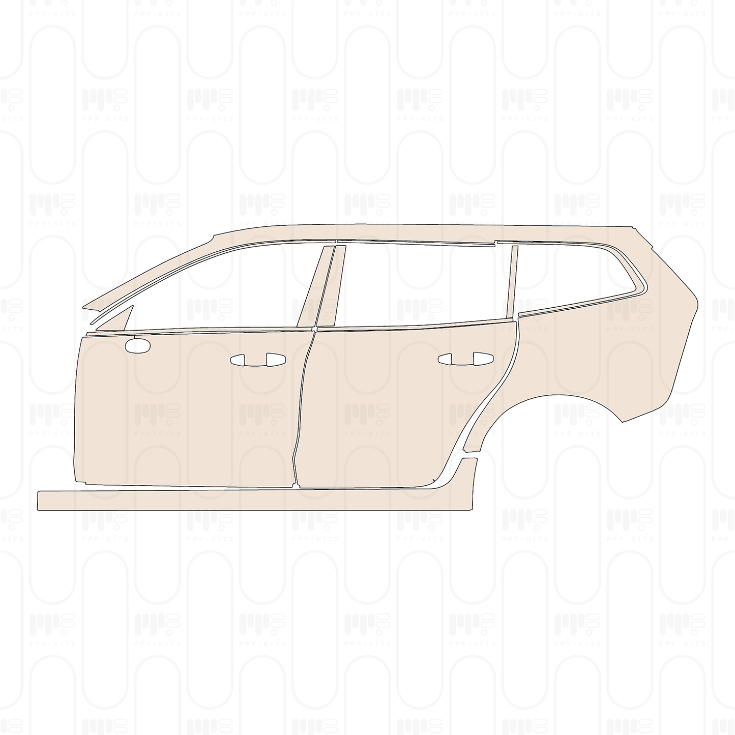 Voorgesneden PPF Volvo V60 Inscription 2022