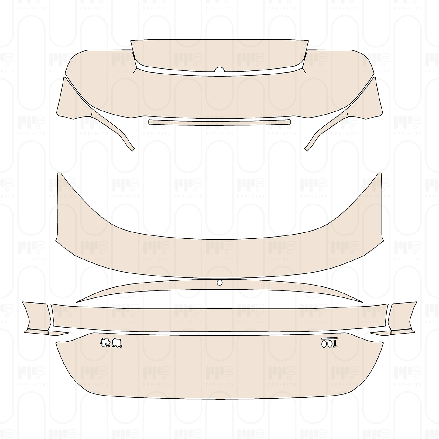 Voorgesneden PPF Zeekr 001 2022