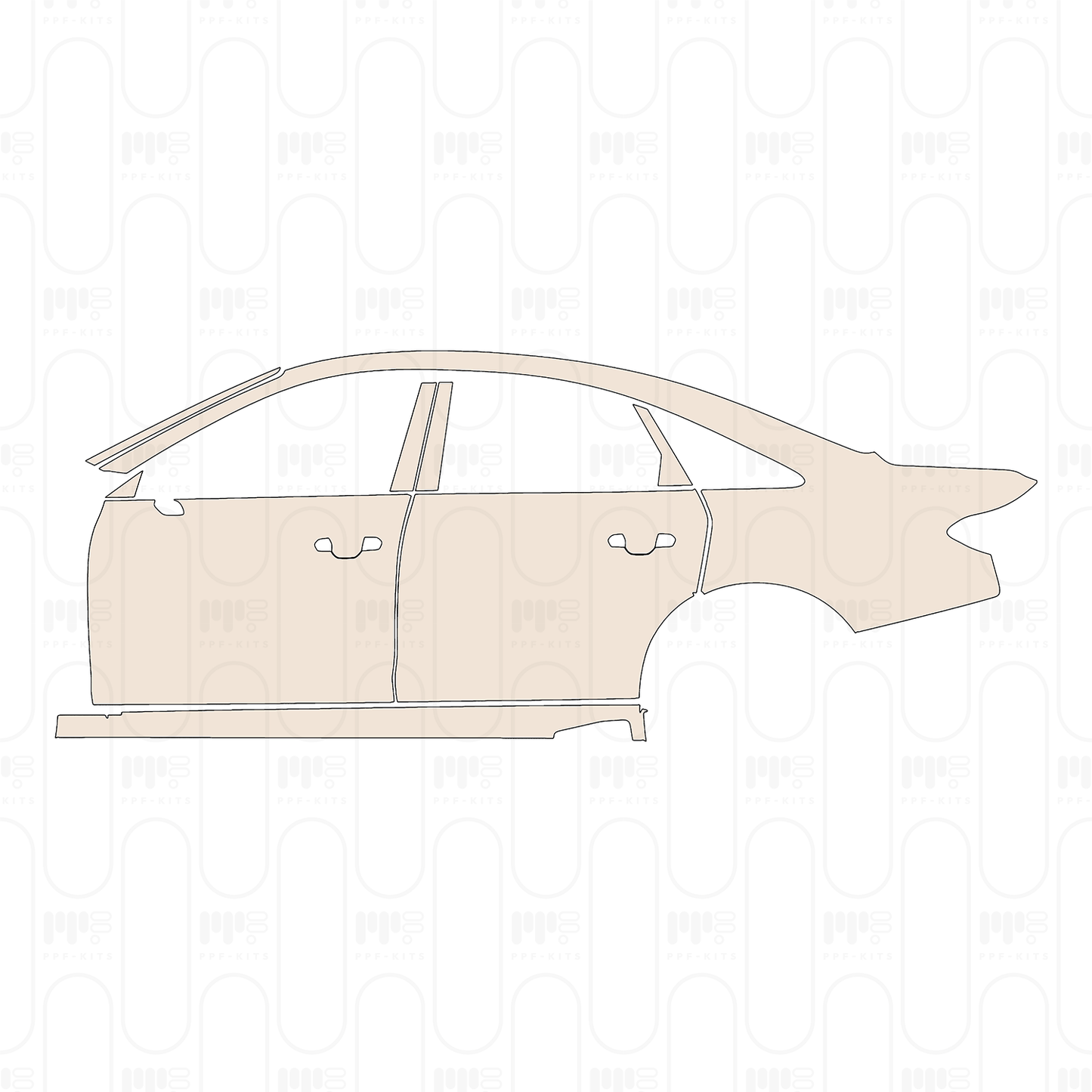 Voorgesneden PPF Audi A8 (Standard Wheelbase) Base 2023