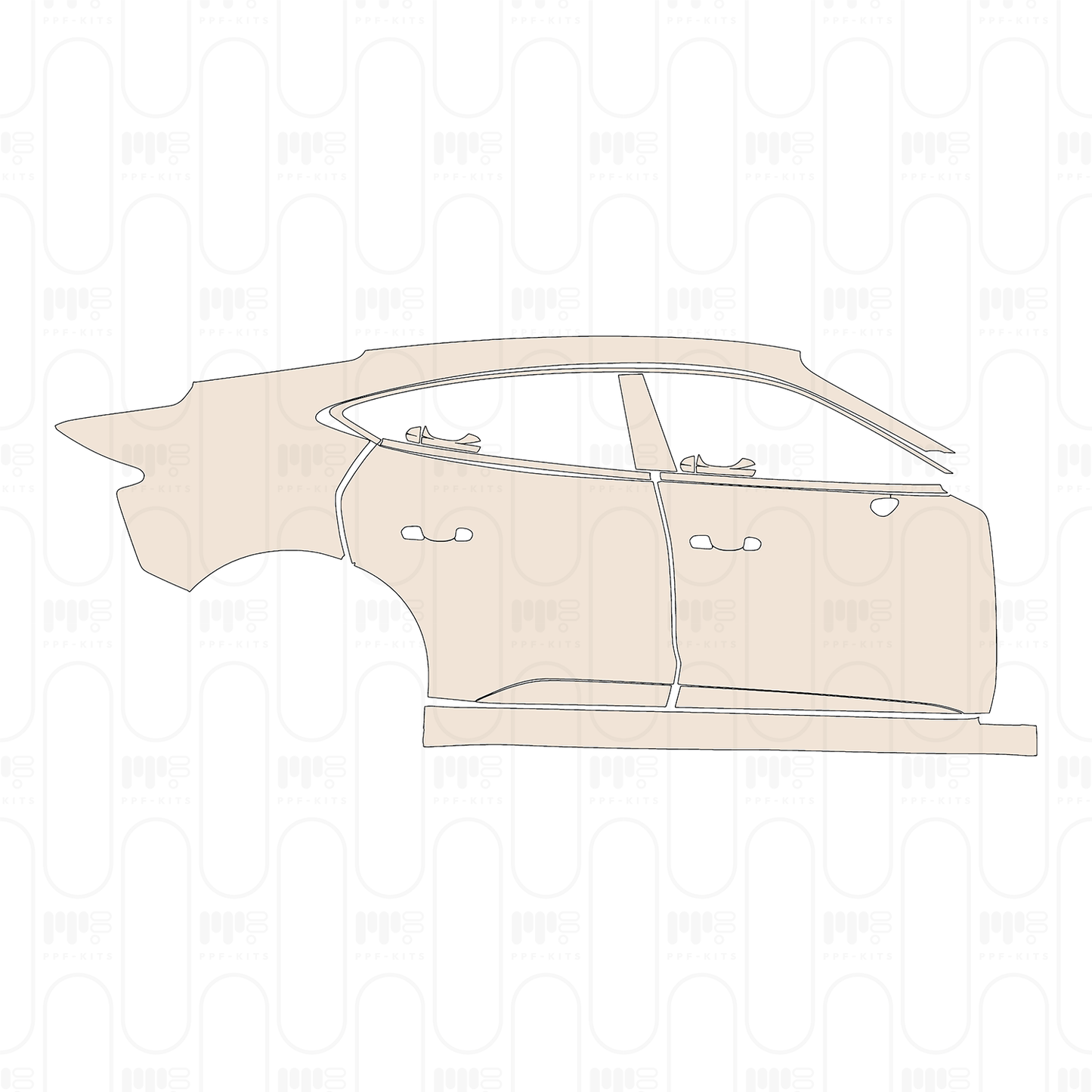 Voorgesneden PPF Audi e-tron GT e-tron GT 2022