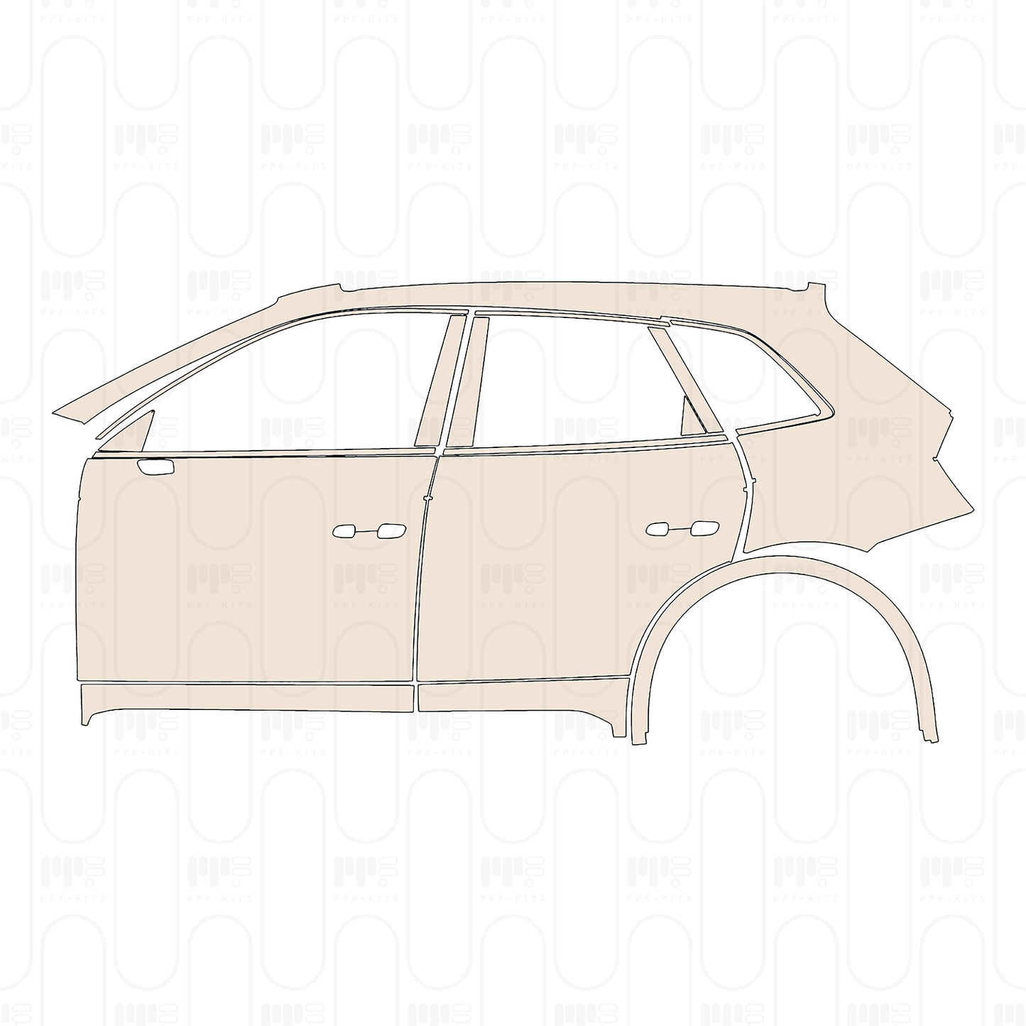 Voorgesneden PPF Audi Q5 Standard Wheelbase Base 2022