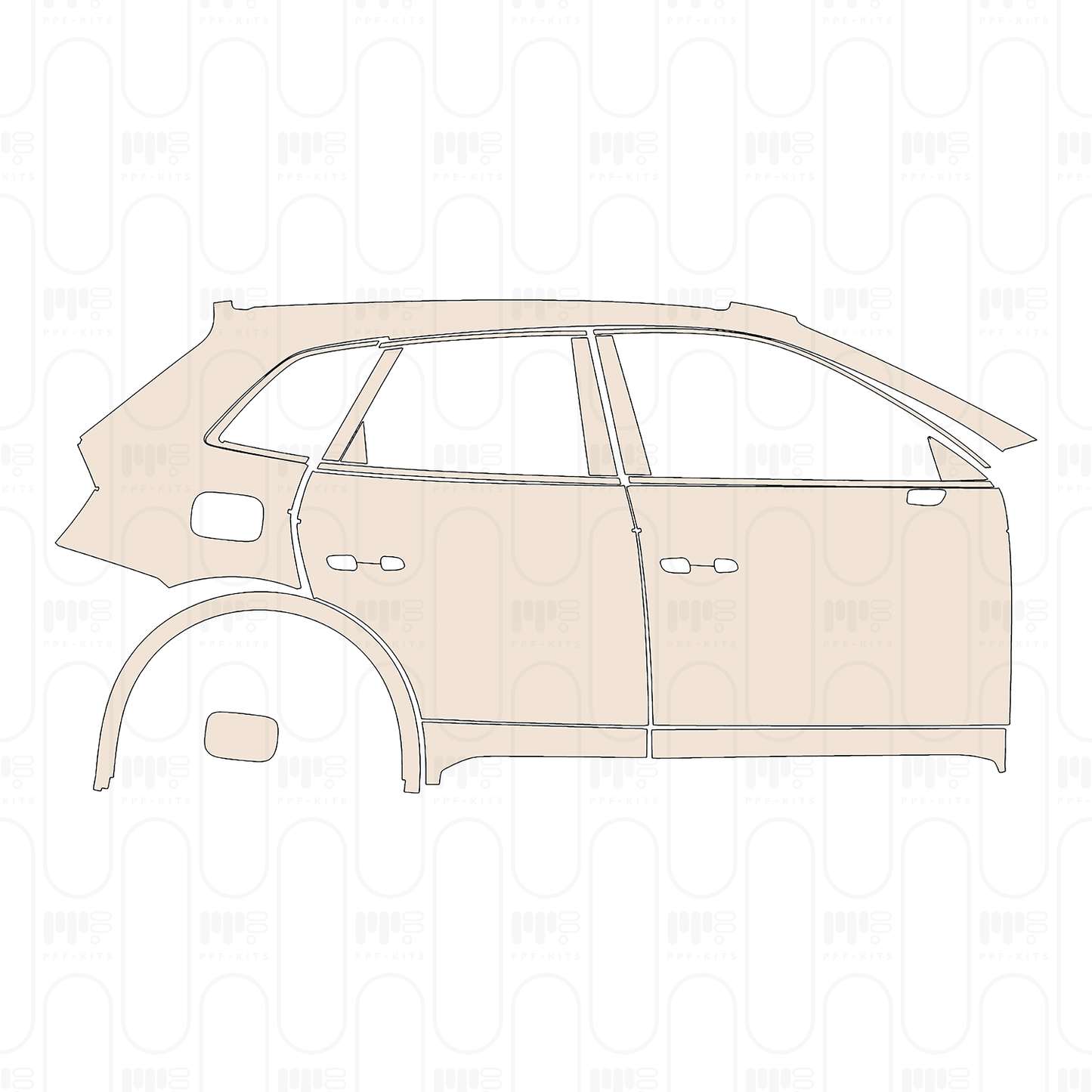 Voorgesneden PPF Audi Q5 Standard Wheelbase Base 2022