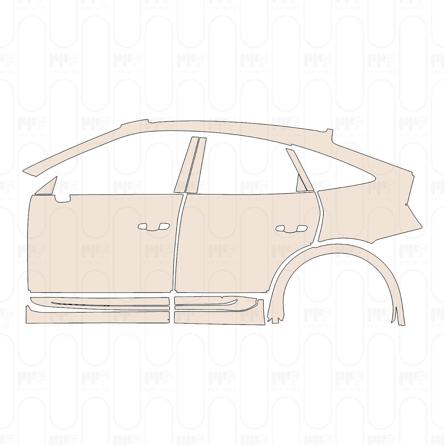 Voorgesneden PPF Audi Q5 Sportback (Standard Wheelbase) 2022