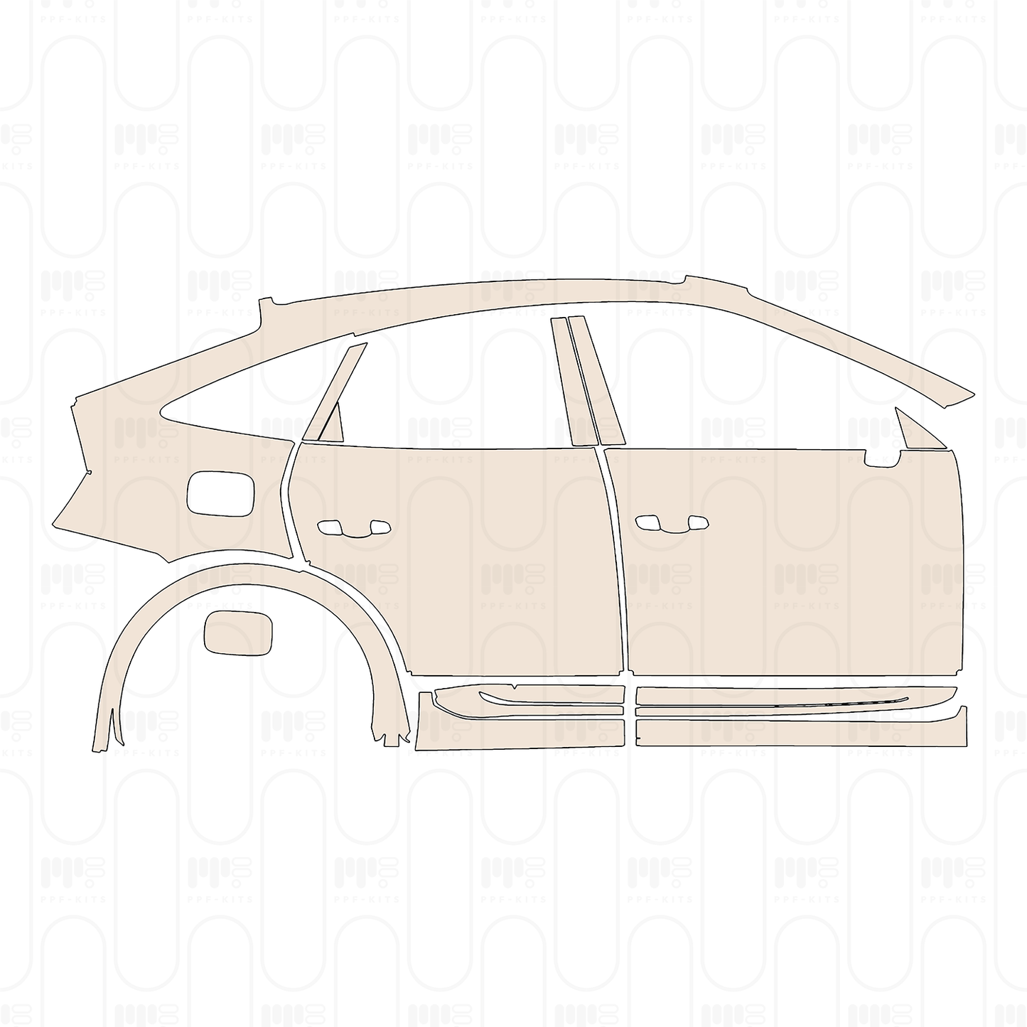 Voorgesneden PPF Audi Q5 Sportback (Standard Wheelbase) 2022