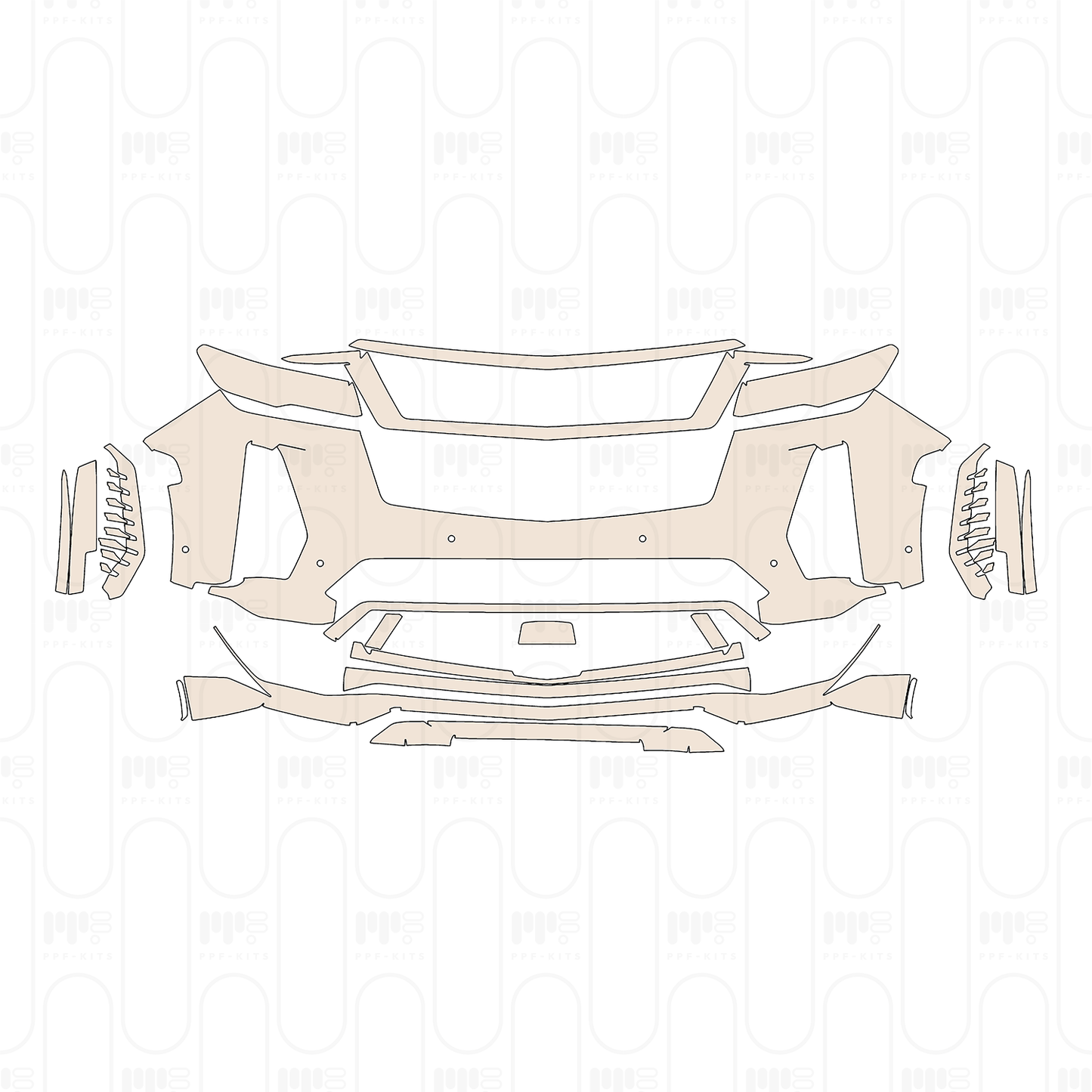 Voorgesneden PPF Cadillac Escalade-V ESV 2023