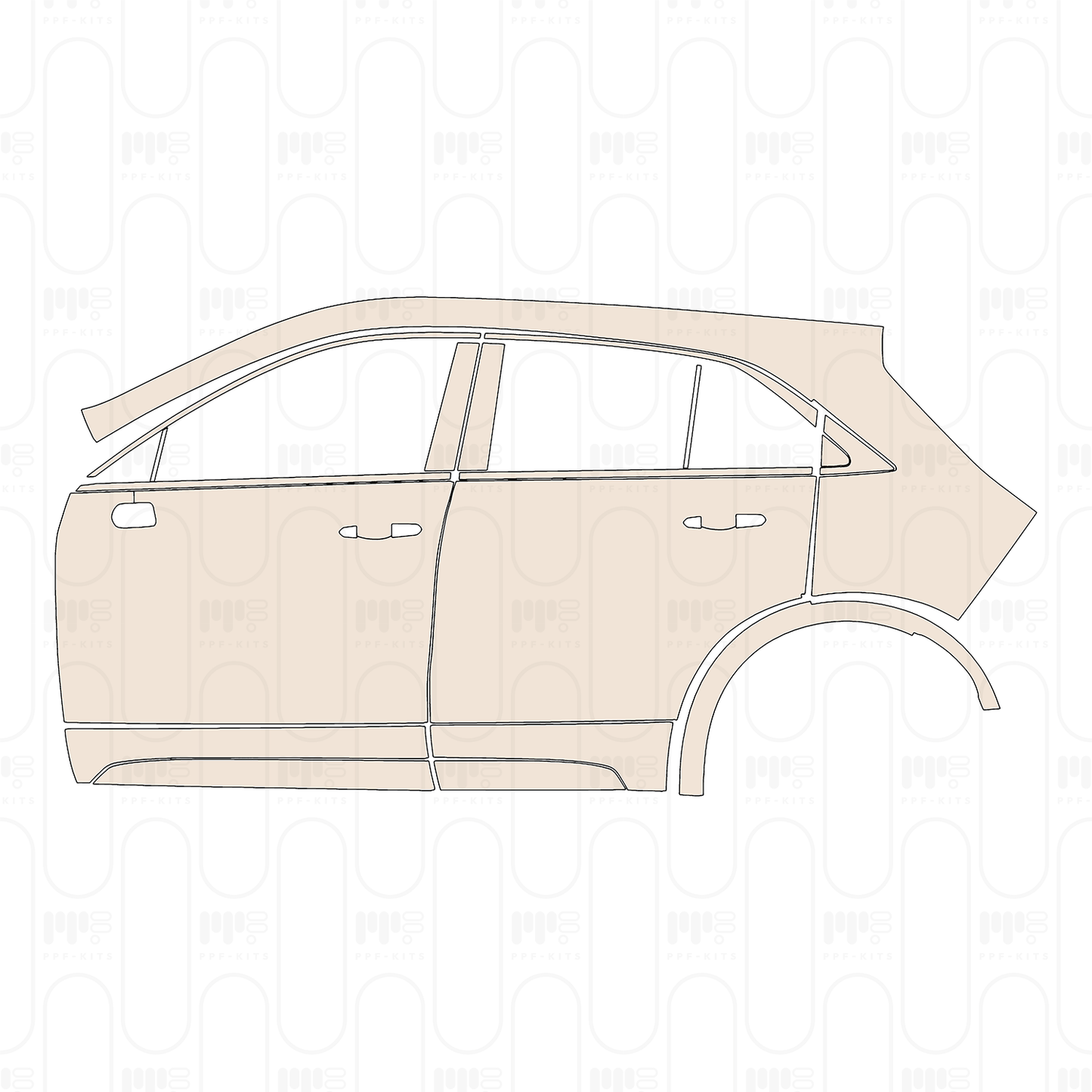 Voorgesneden PPF Cadillac XT4 2024