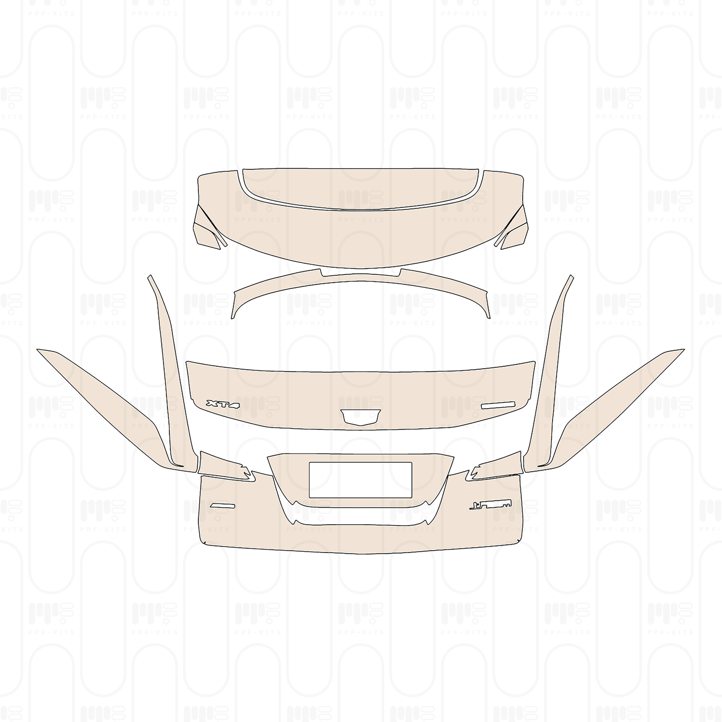 Voorgesneden PPF Cadillac XT4 2022