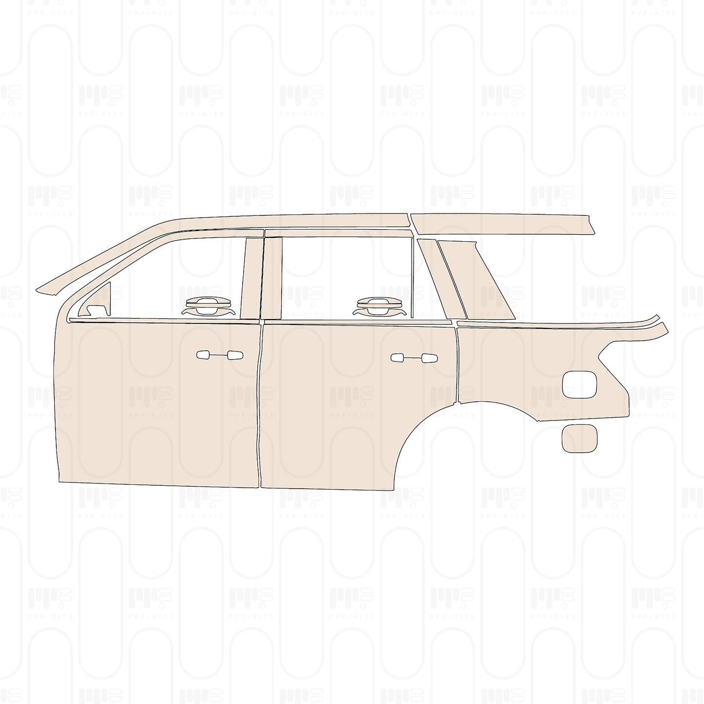 Voorgesneden PPF Ford Expedition Standard Wheelbase XLT 2022