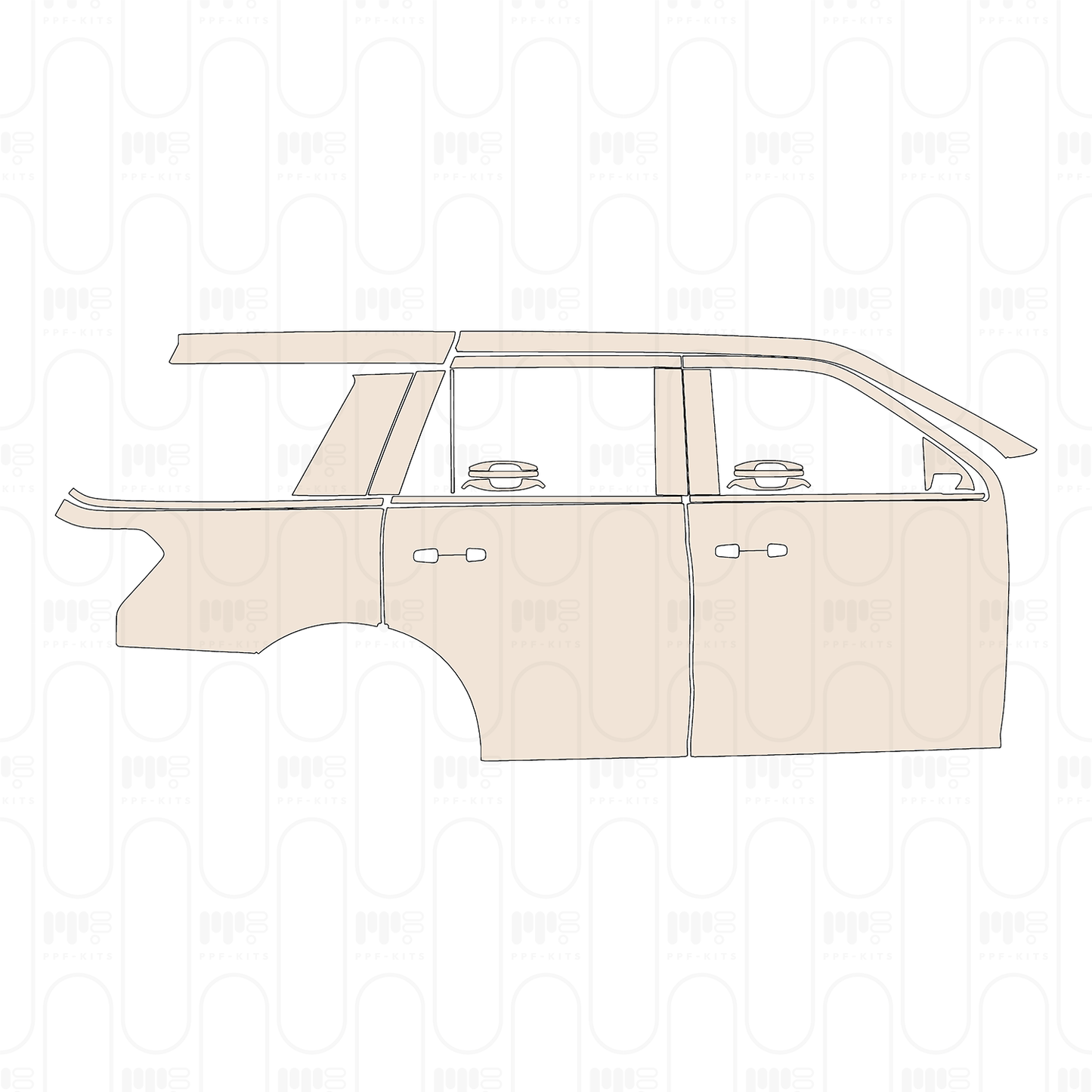 Voorgesneden PPF Ford Expedition Standard Wheelbase XLT 2022