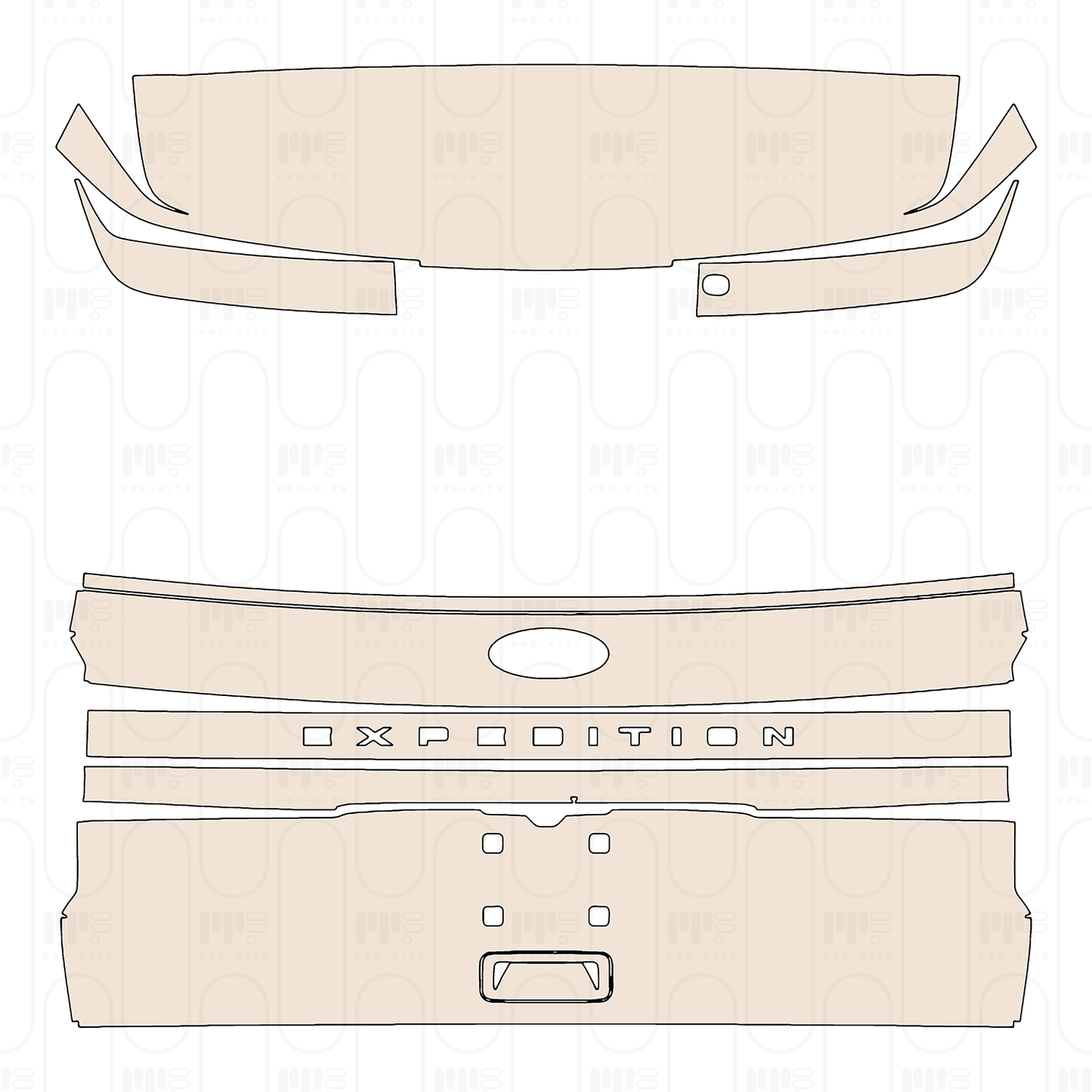 Voorgesneden PPF Ford Expedition Extended Wheelbase XLT 2022
