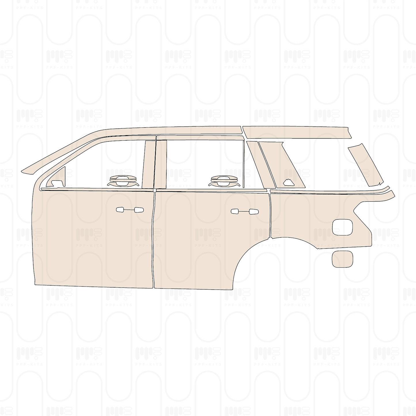 Voorgesneden PPF Ford Expedition Standard Wheelbase Timberline 2022