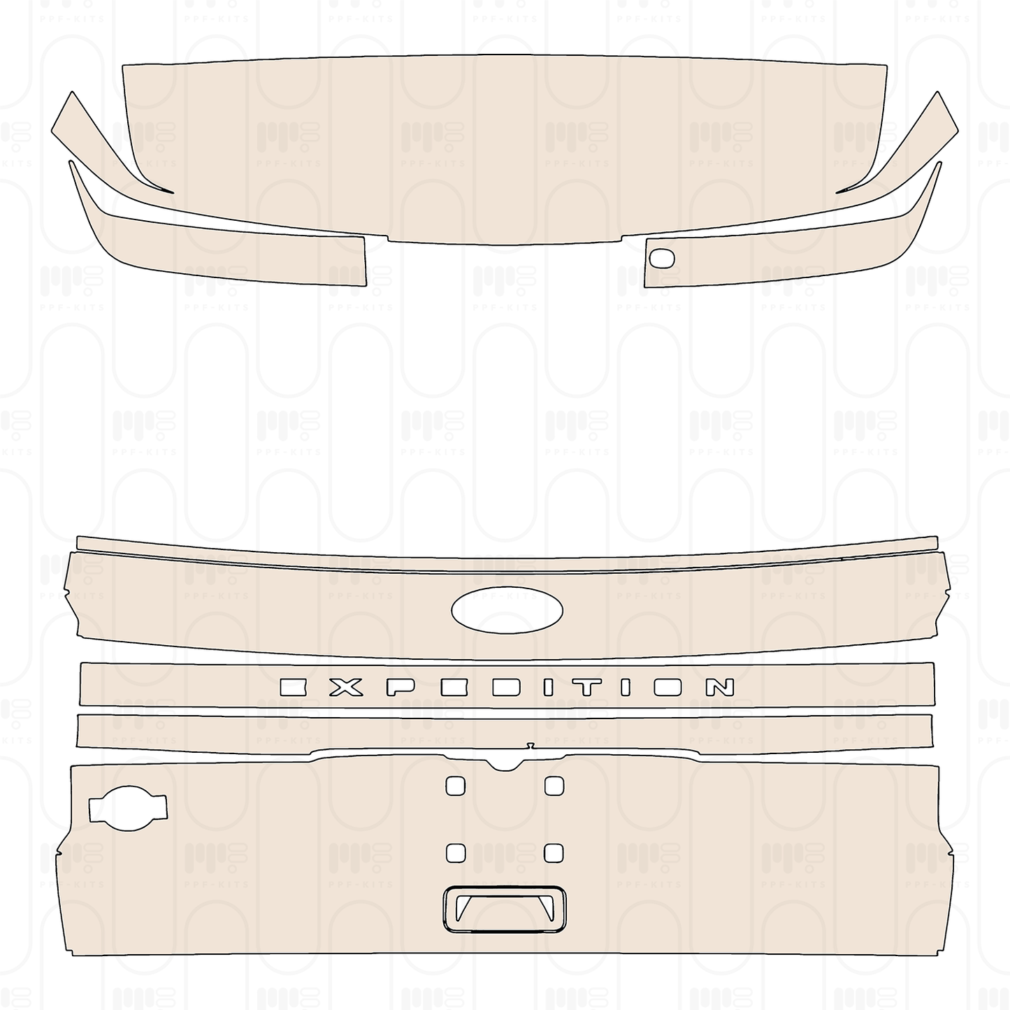 Voorgesneden PPF Ford Expedition Standard Wheelbase King Ranch 2022
