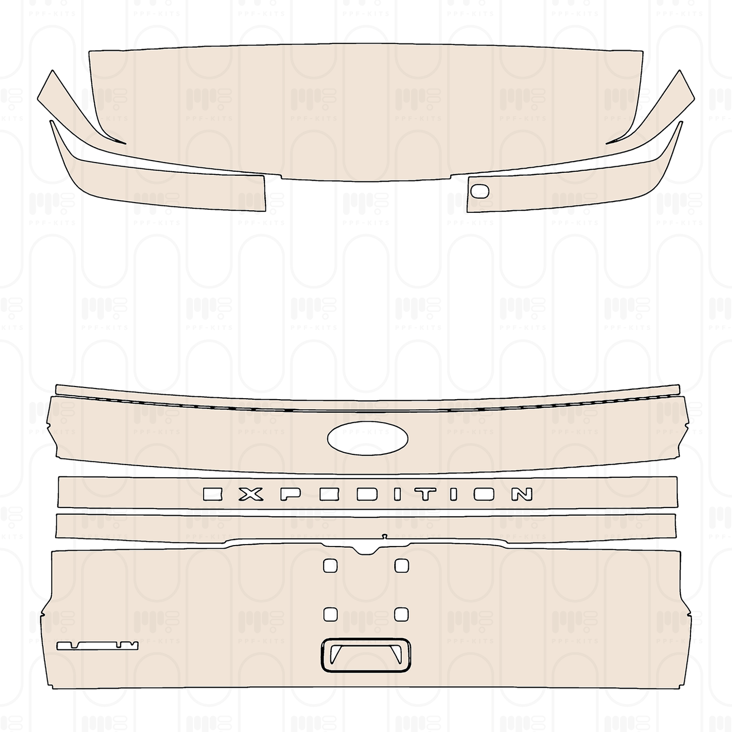Voorgesneden PPF Ford Expedition Standard Wheelbase Platinum 2022