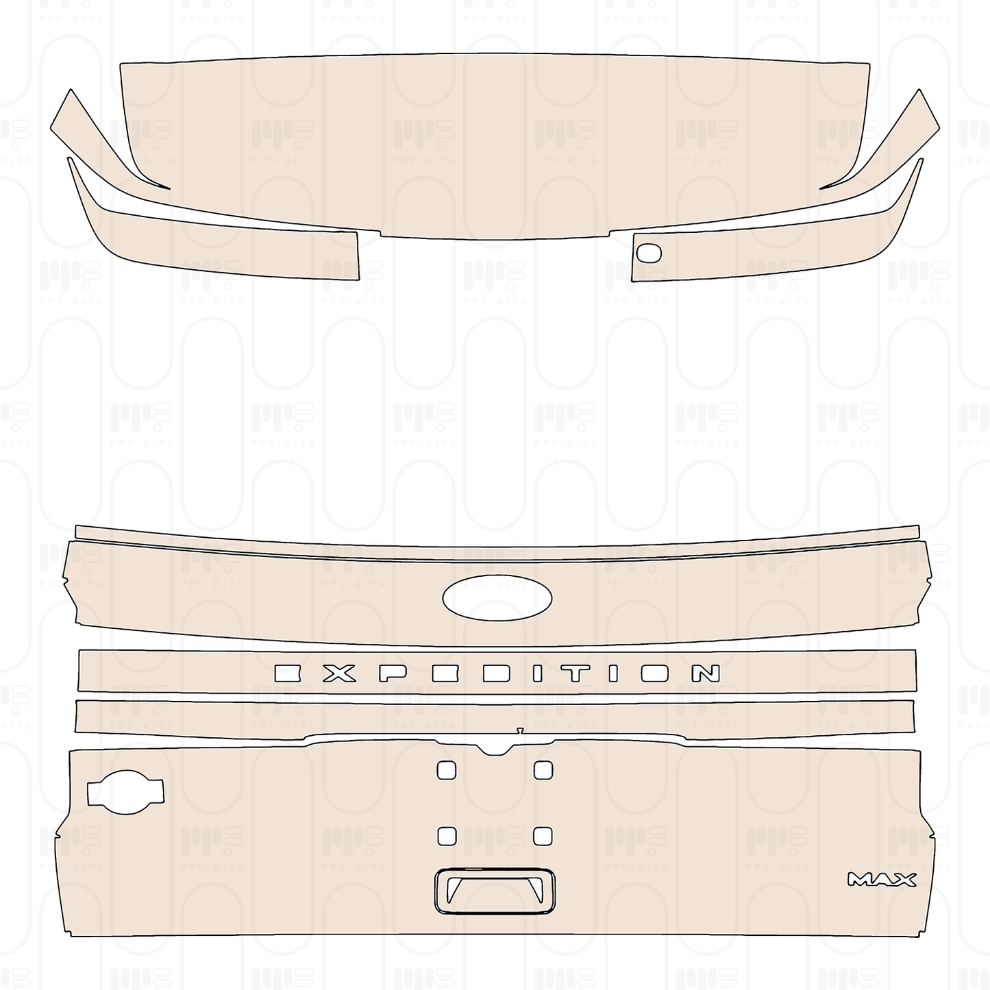 Voorgesneden PPF Ford Expedition Extended Wheelbase King Ranch 2022