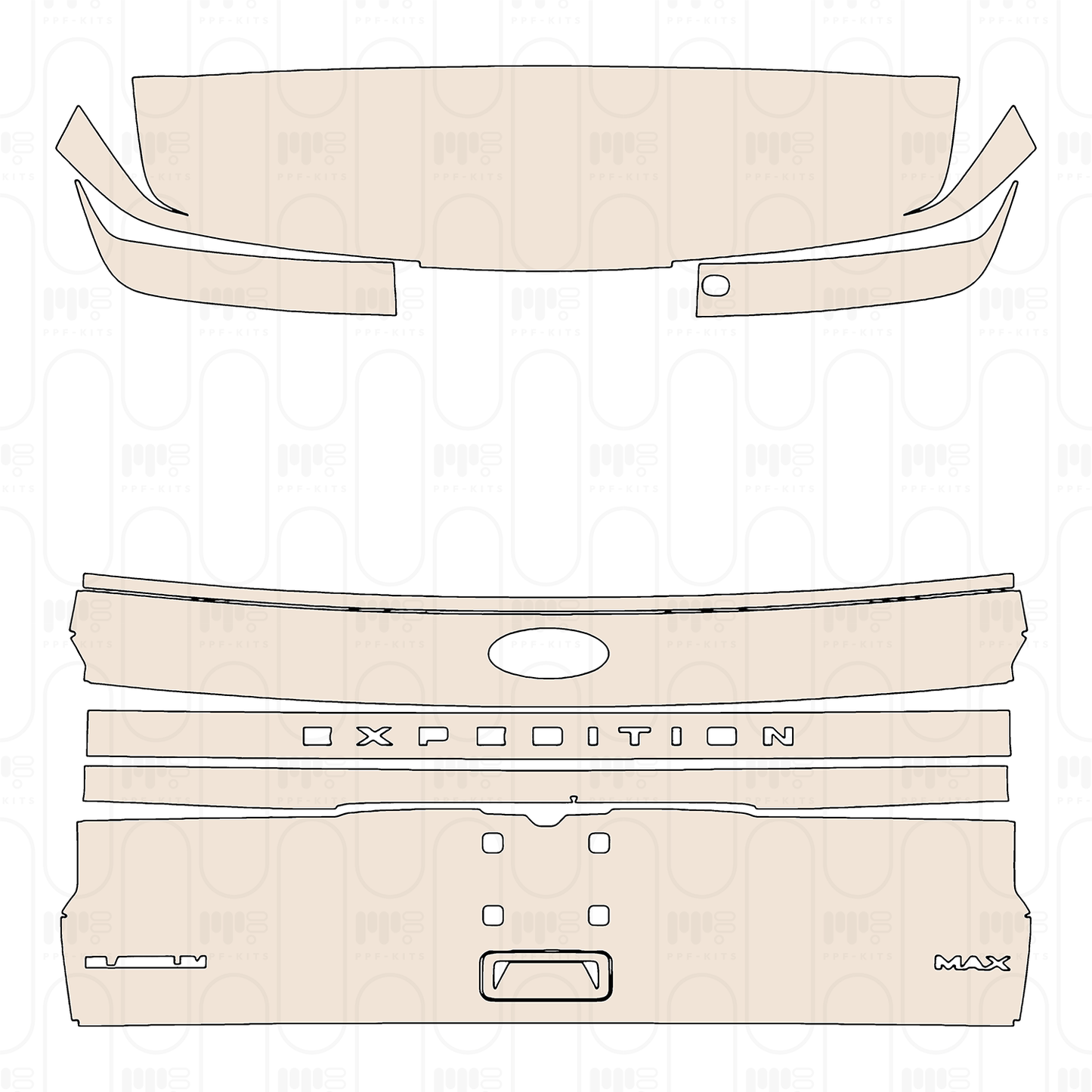 Voorgesneden PPF Ford Expedition Extended Wheelbase Platinum 2022
