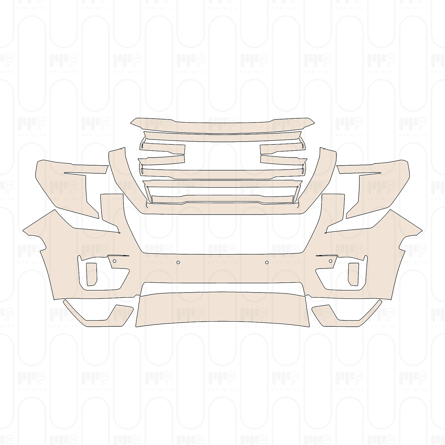 Voorgesneden PPF GMC Yukon SLE 2022