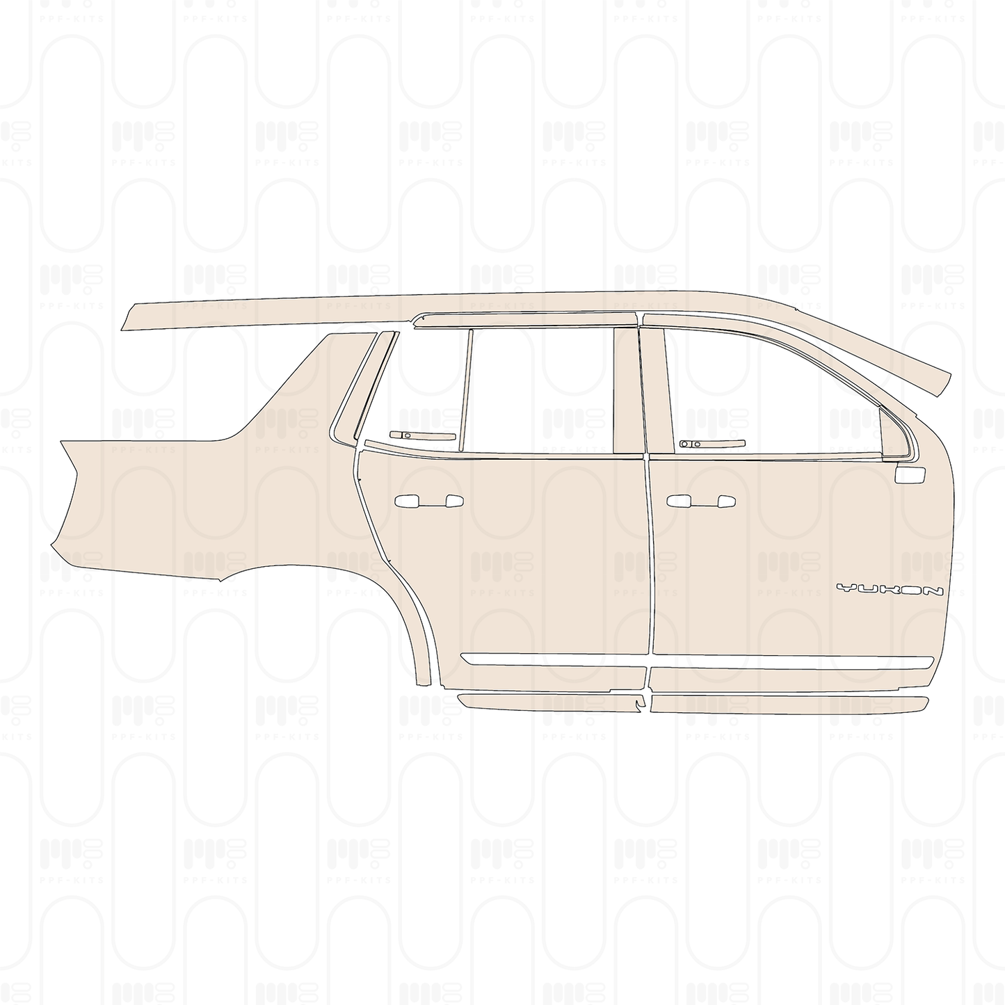 Voorgesneden PPF GMC Yukon SLE 2022