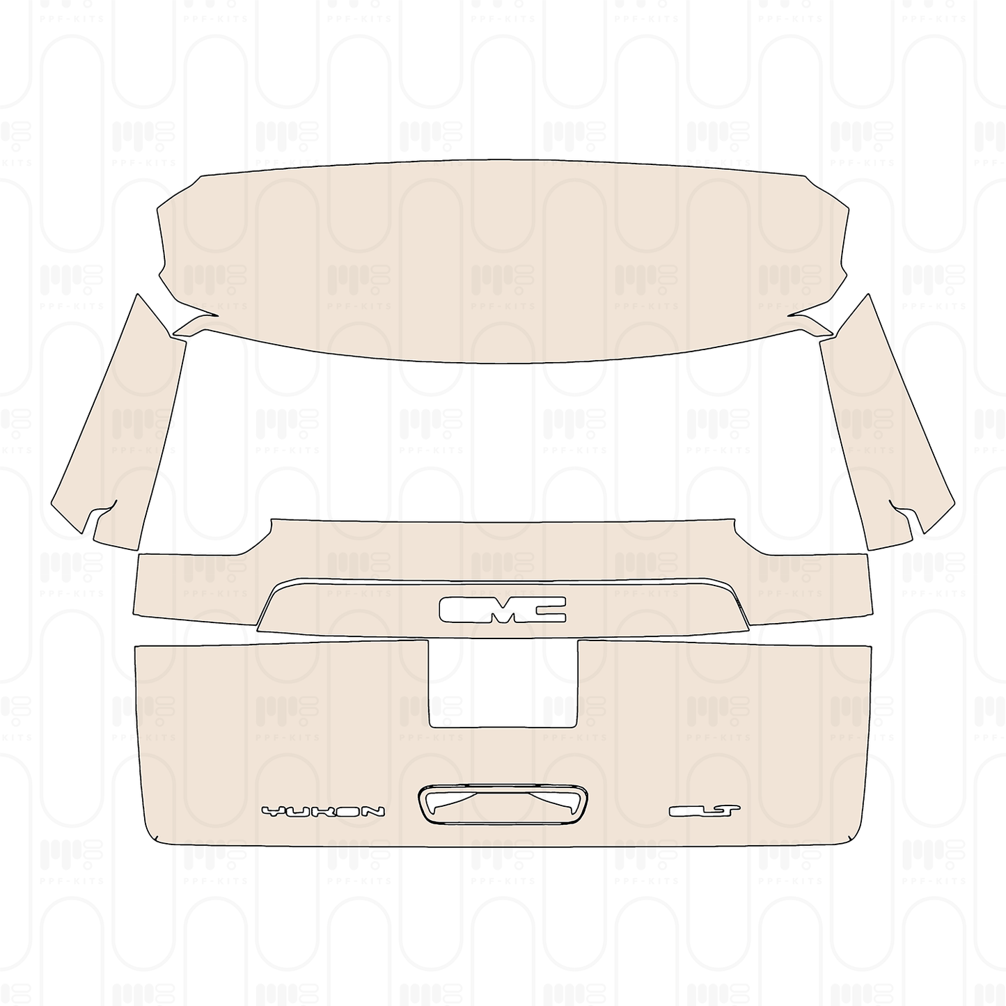 Voorgesneden PPF GMC Yukon SLT 2022