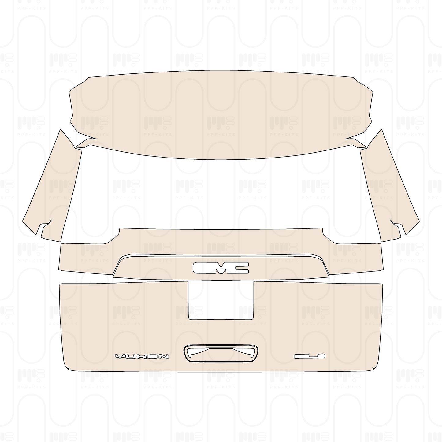 Voorgesneden PPF GMC Yukon SLE 2022