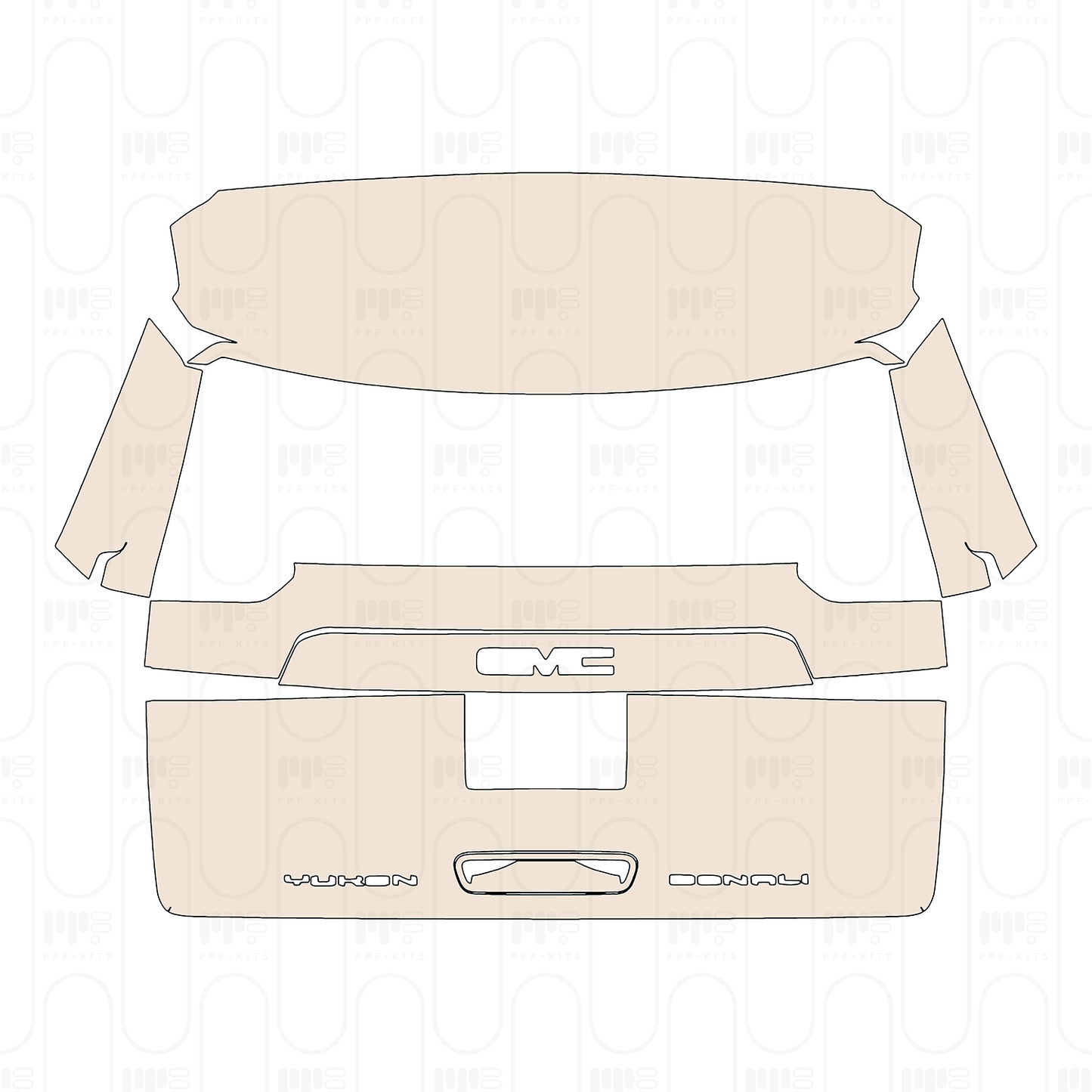 Voorgesneden PPF GMC Yukon Denali 2022