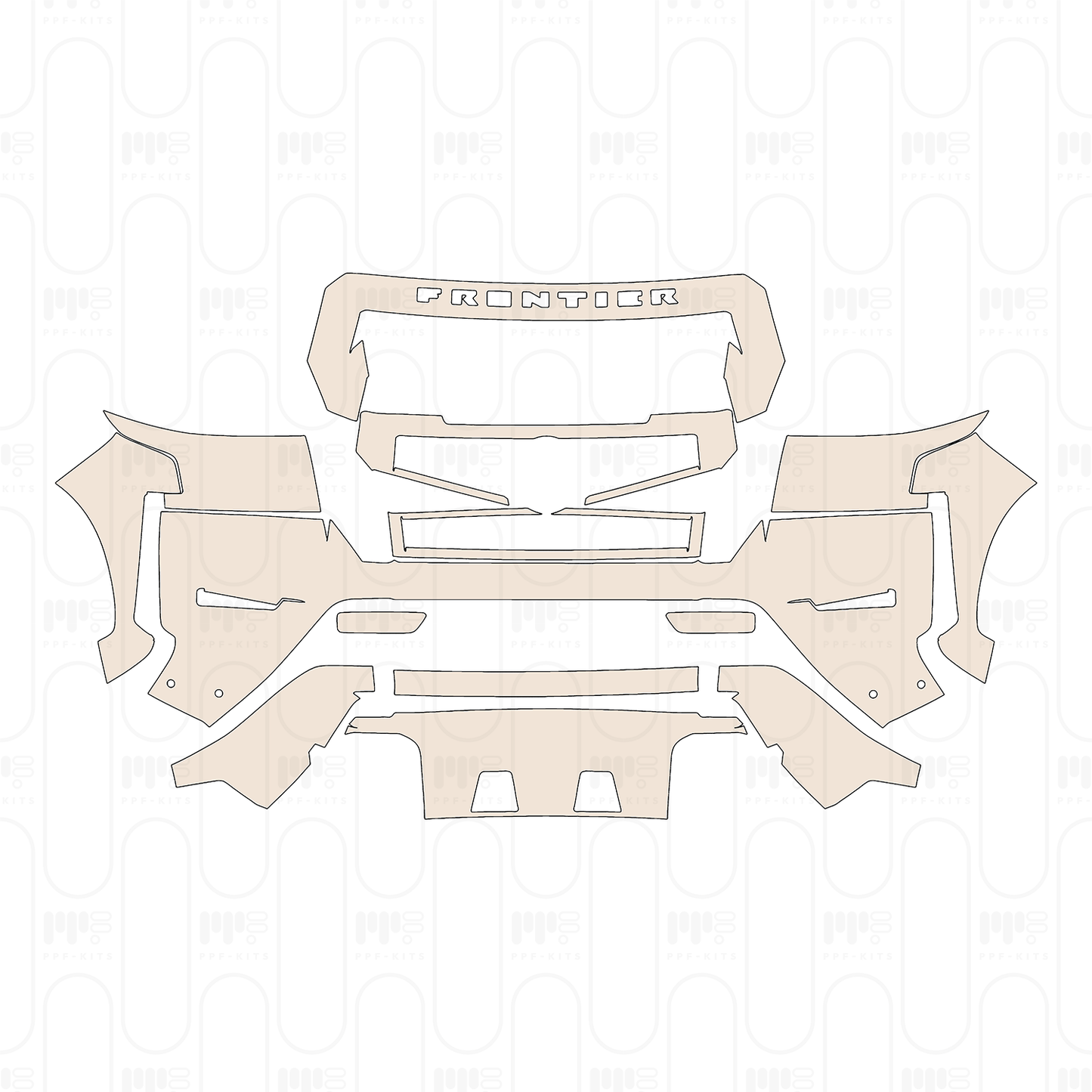 Voorgesneden PPF Nissan Frontier Crew Cab Pro-4X 2022