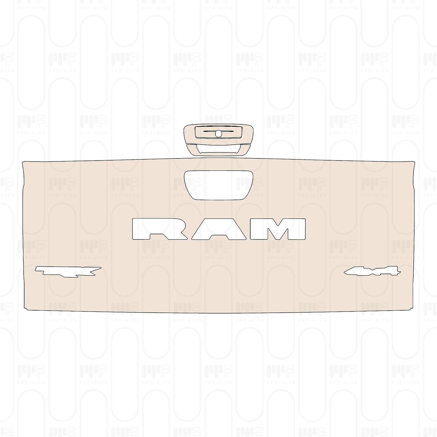 Voorgesneden PPF RAM Trucks 1500 TRX 2022