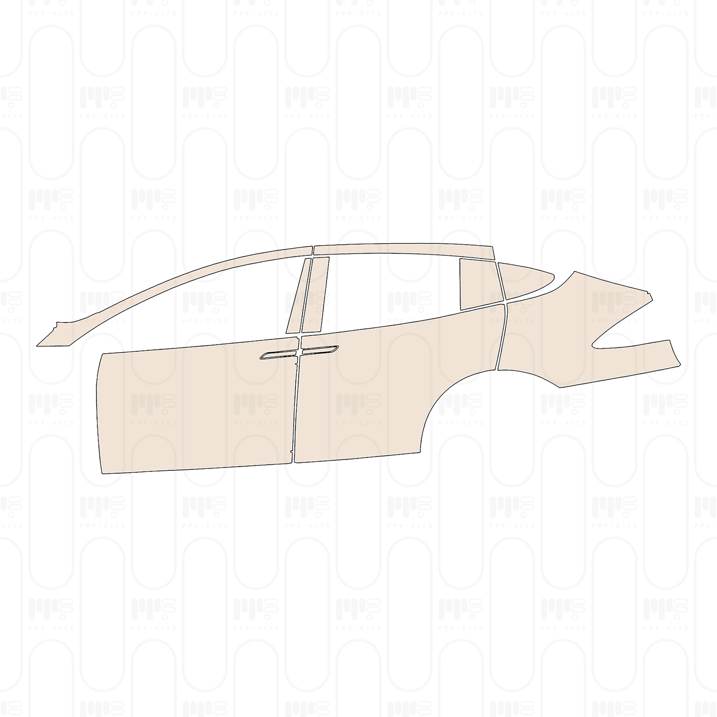 Pre-Cut PPF Tesla Model X Base 2023